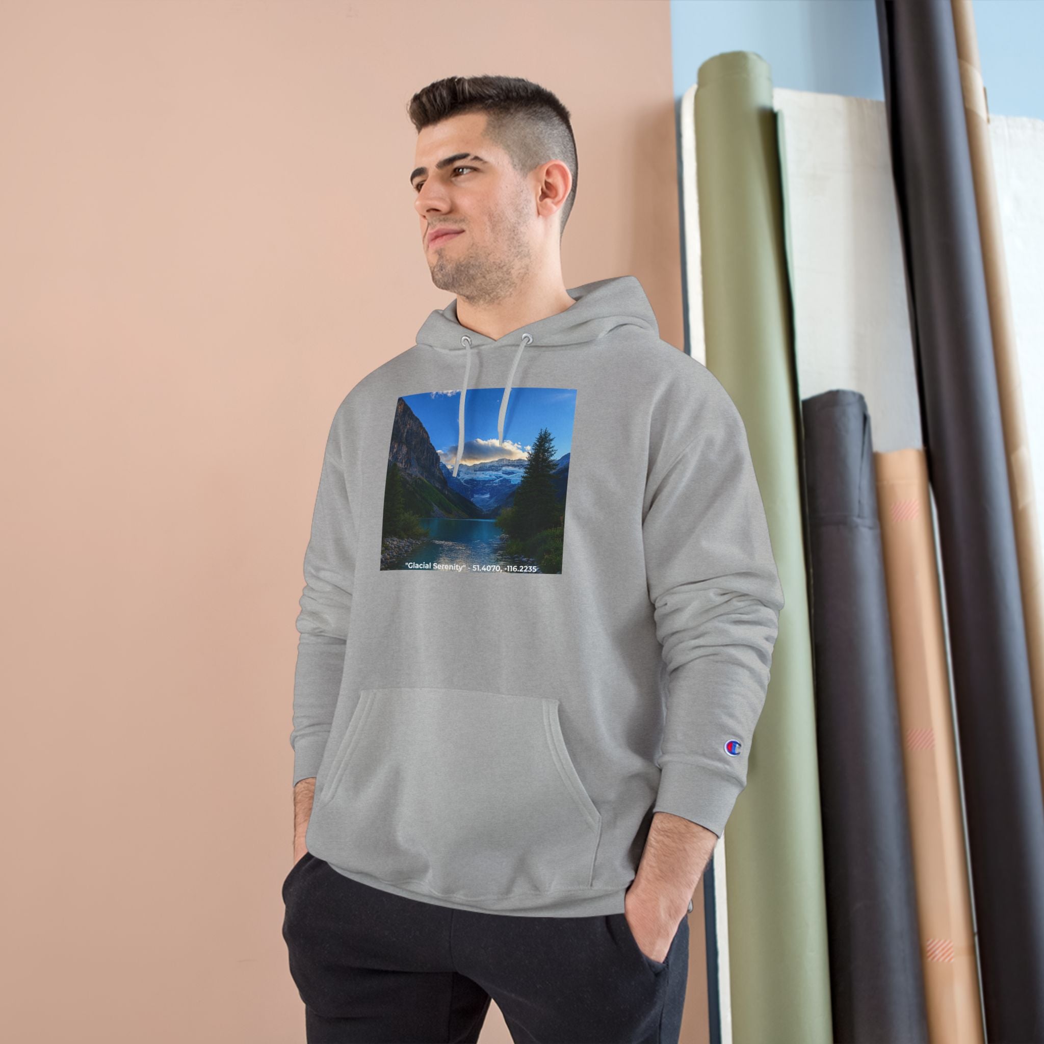 "Glacial Serenity" – Champion Hoodie