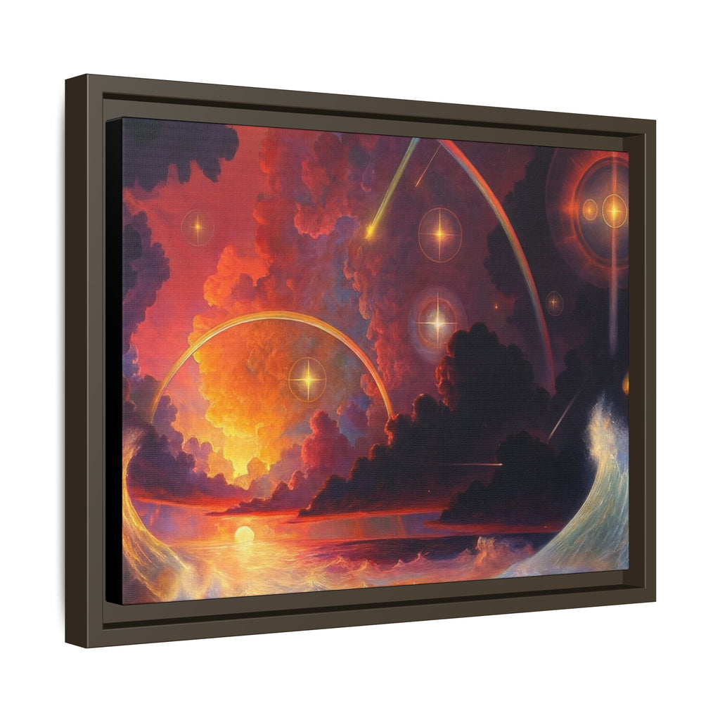 "Celestial Tides" – Framed Canvas Print