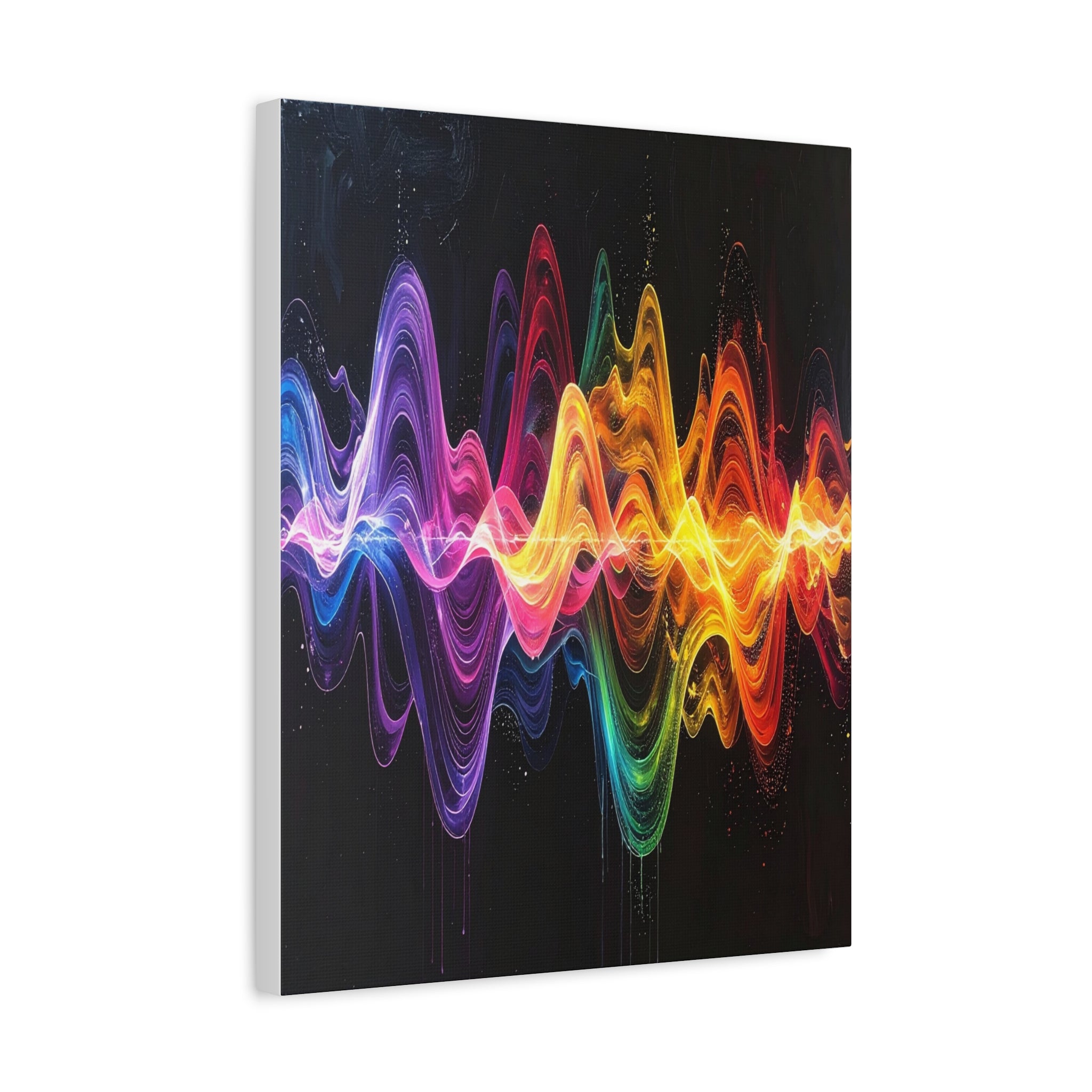 Sonic Spectrum: Digital Sound Wave Visualization, Color Gradient Artwork - L’Art Suprême Canvas