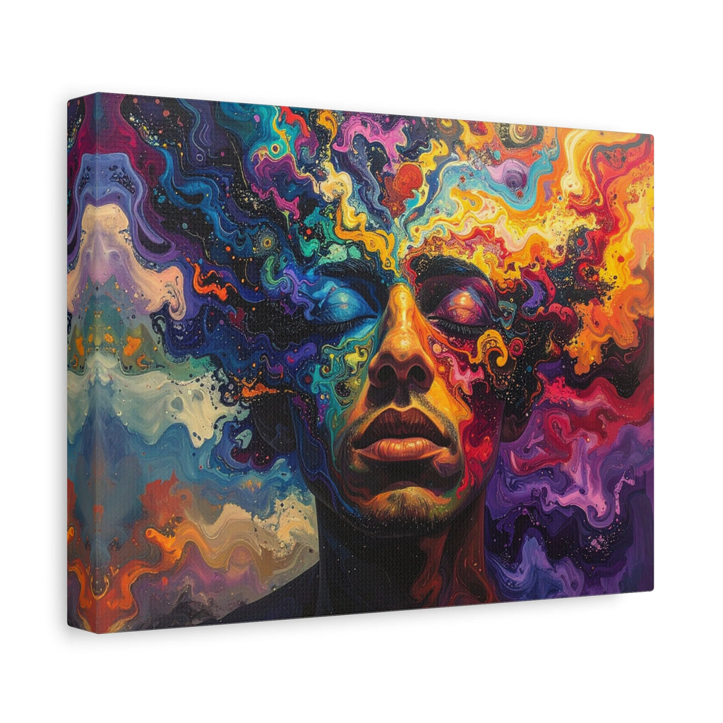 Consciousness Unfolding: Psychedelic Inner Landscape, Fluid Abstract Meditation - L’Art Suprême Canvas