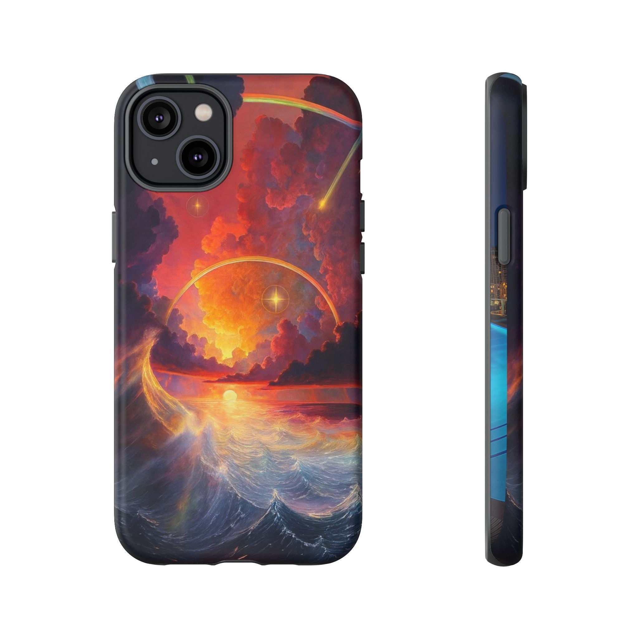 "Celestial Tides" – Printed Tough Phone Case