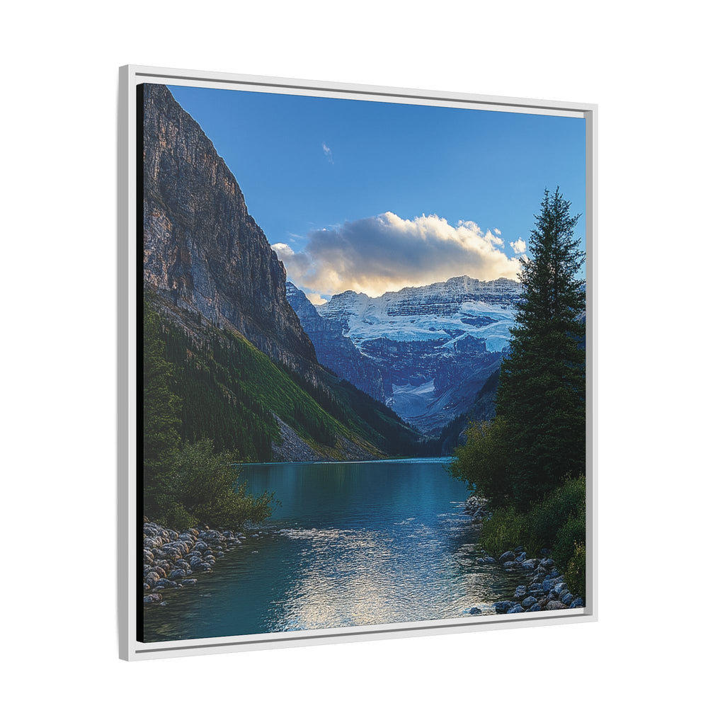 "Glacial Serenity" – Framed Canvas Print