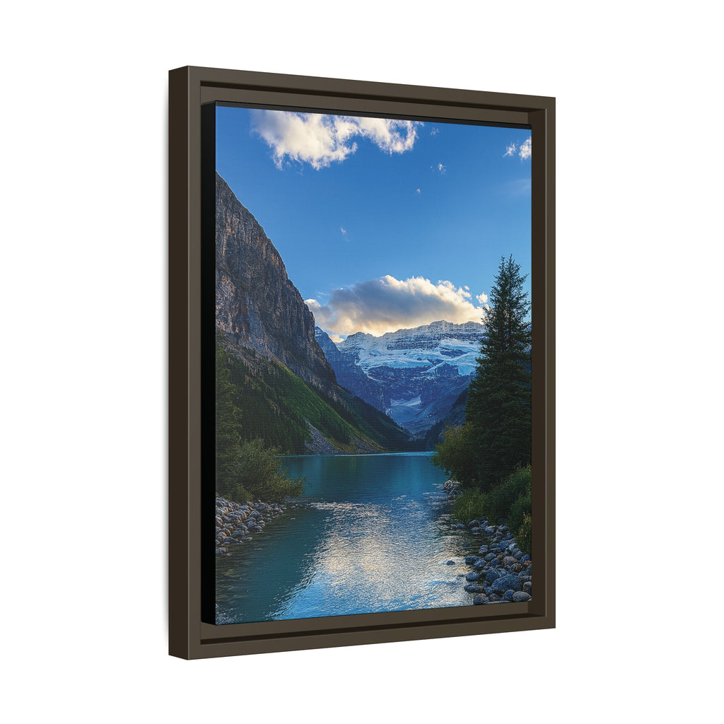 "Glacial Serenity" – Framed Canvas Print