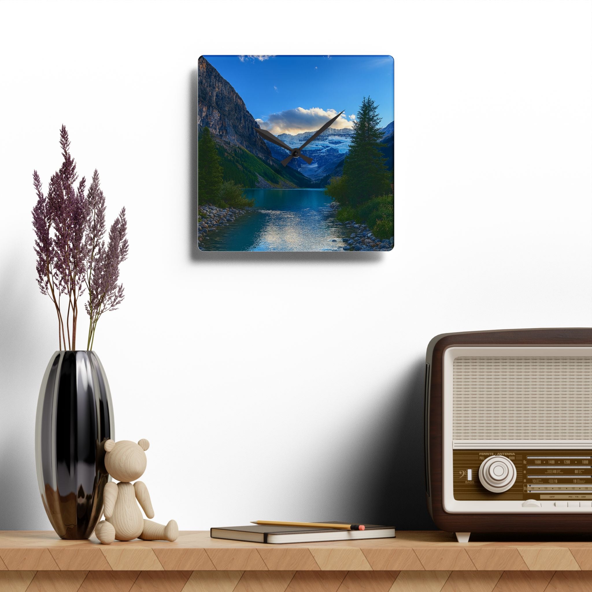 "Glacial Serenity" – Acrylic Wall Clock