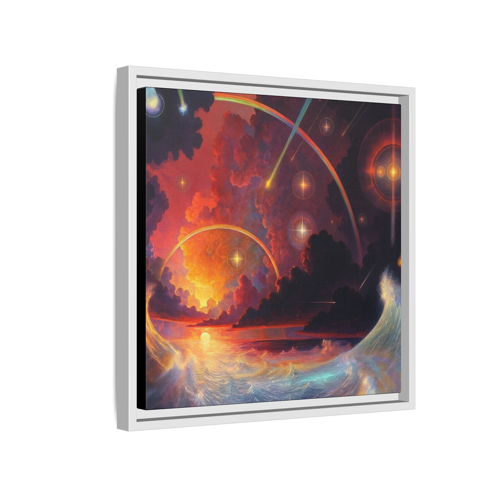 "Celestial Tides" – Framed Canvas Print