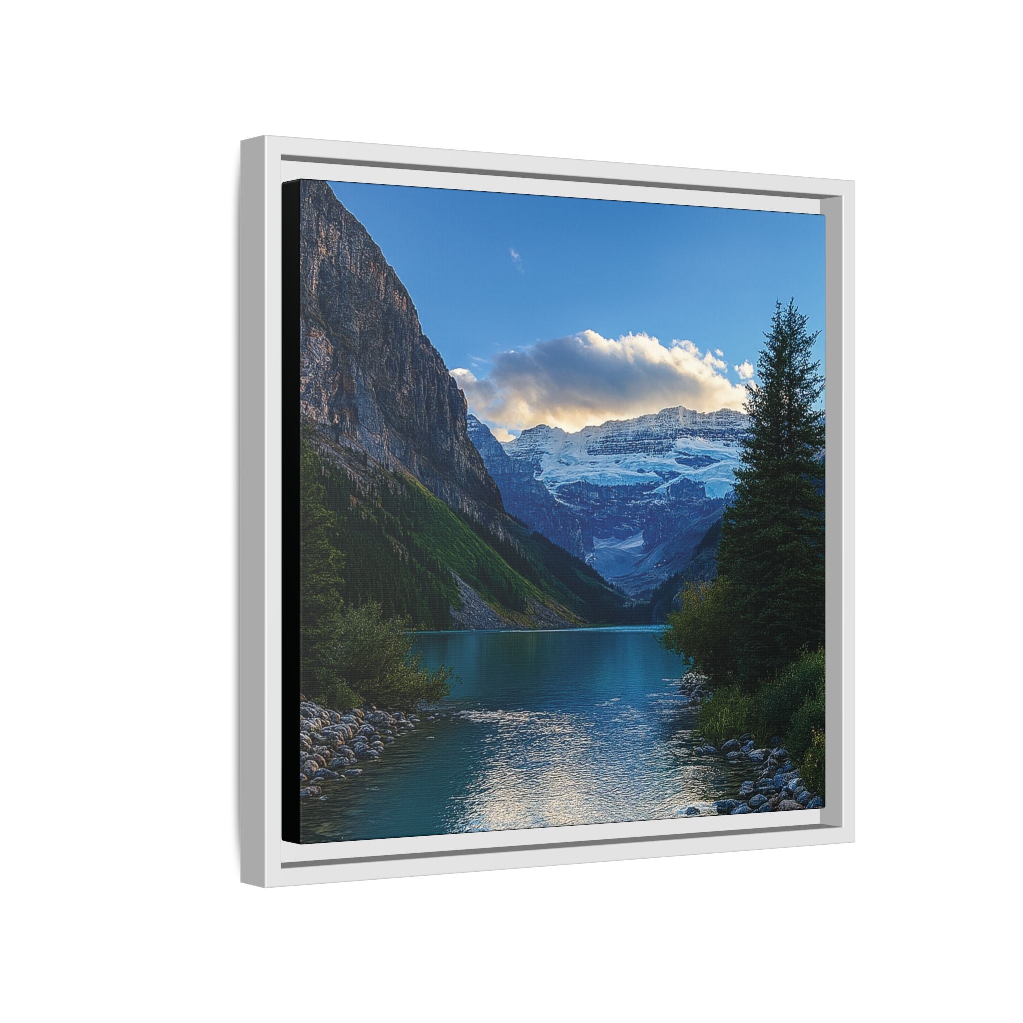 "Glacial Serenity" – Framed Canvas Print