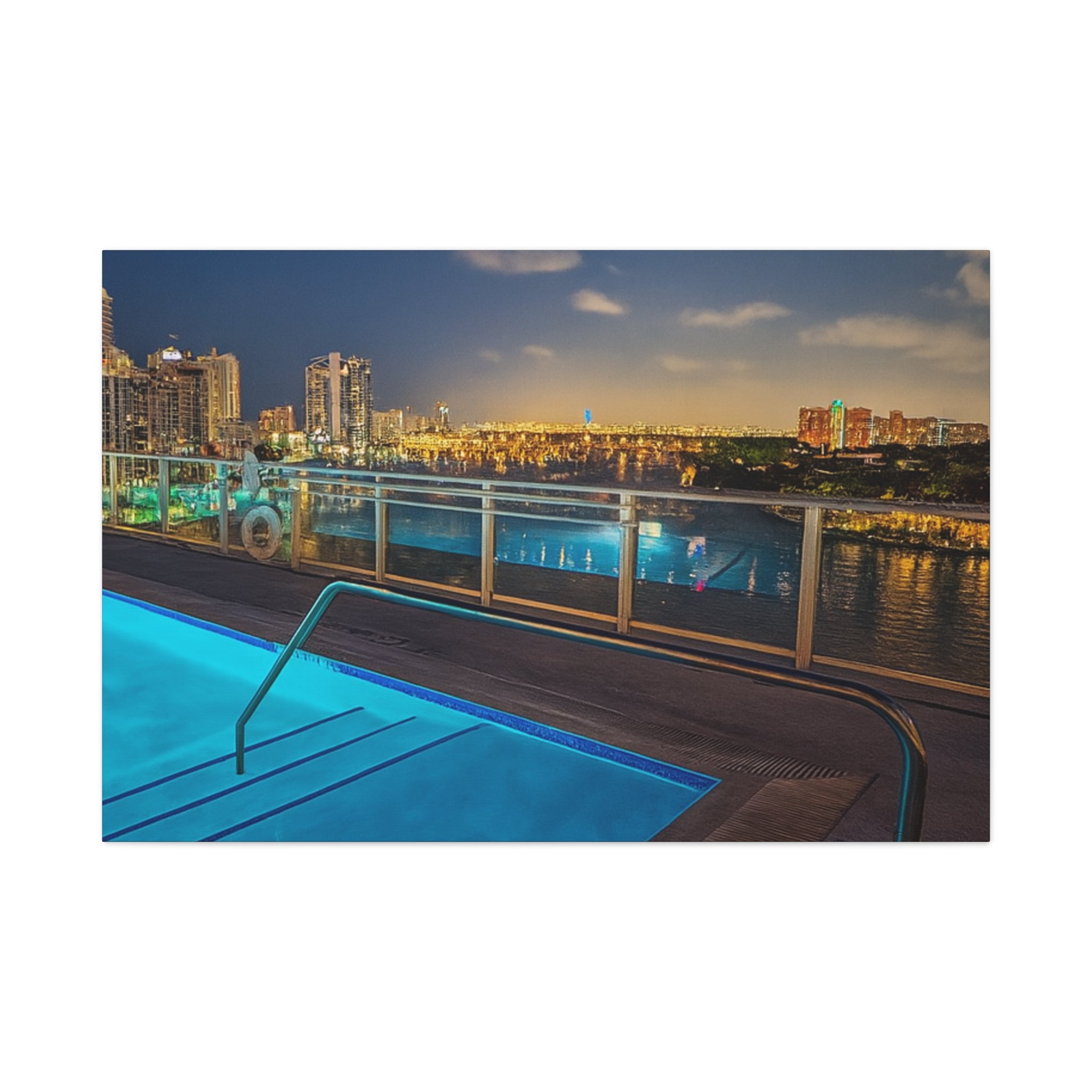 "Skyline Reflections" – Luxe Canvas Print