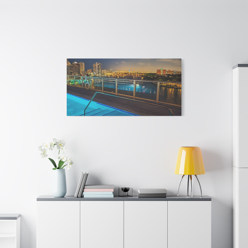 "Skyline Reflections" – Luxe Canvas Print