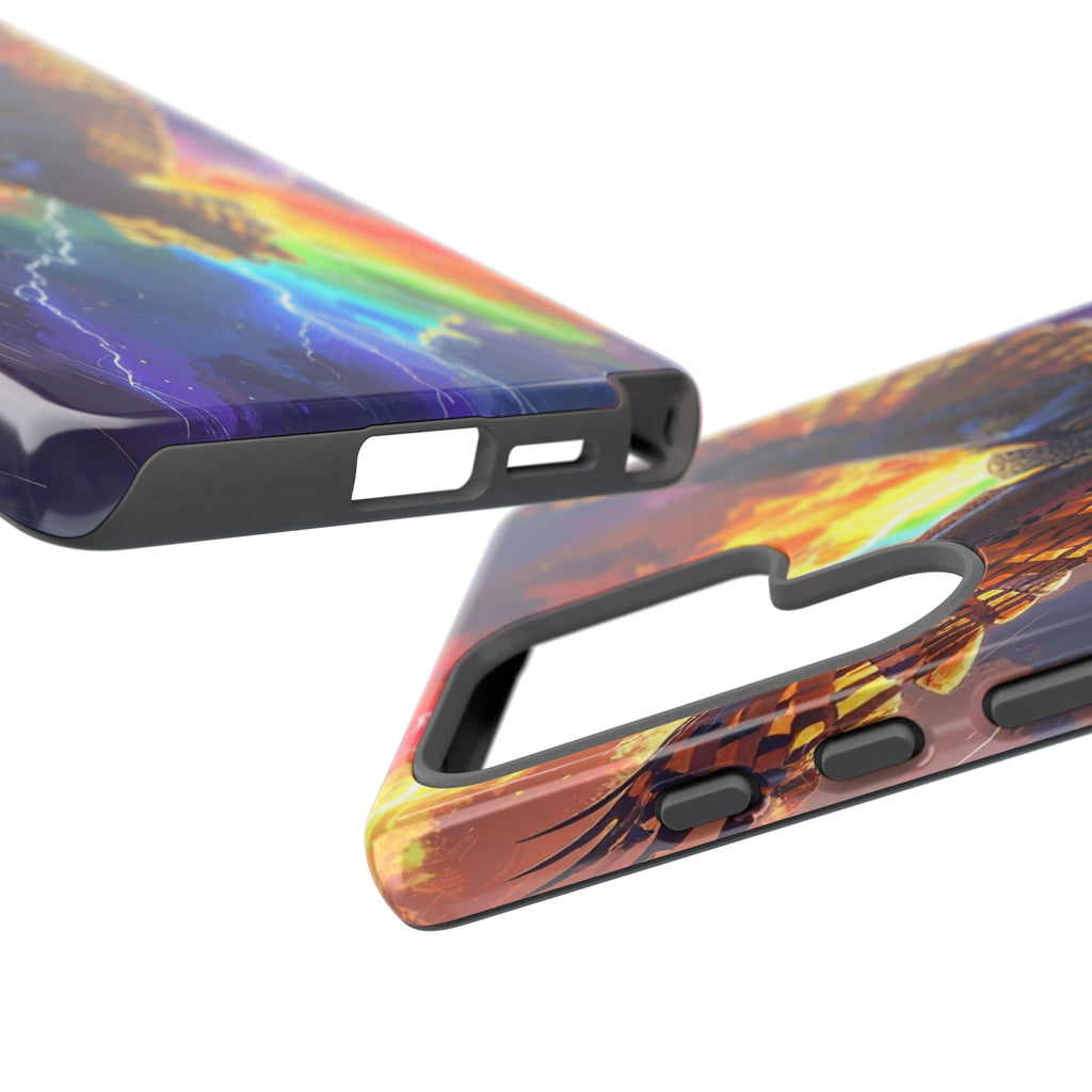 Thunderwing: Ethereal Owl in Electric Storm, Digital Fantasy Artwork - L’Art Suprême Phone Case