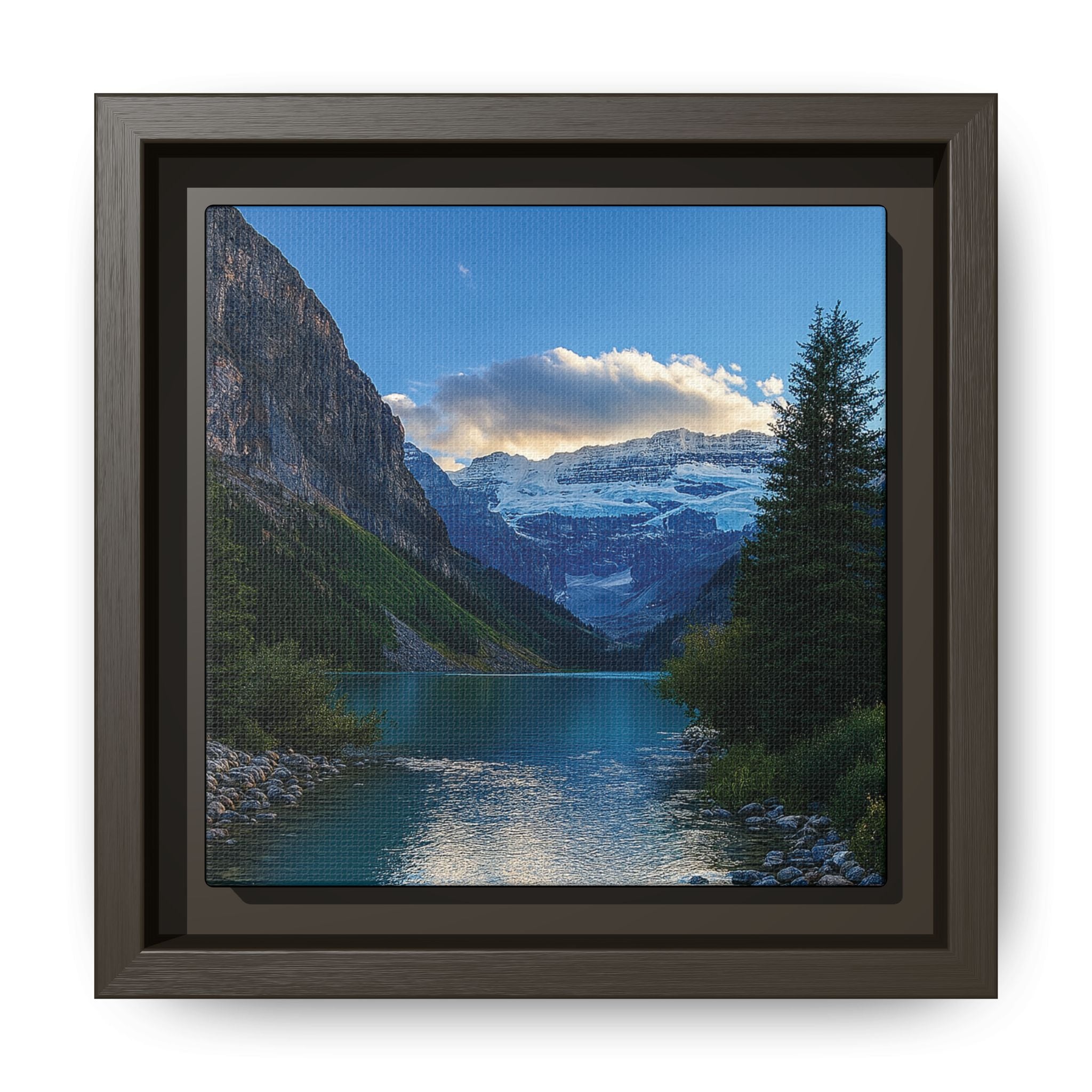 "Glacial Serenity" – Framed Canvas Print