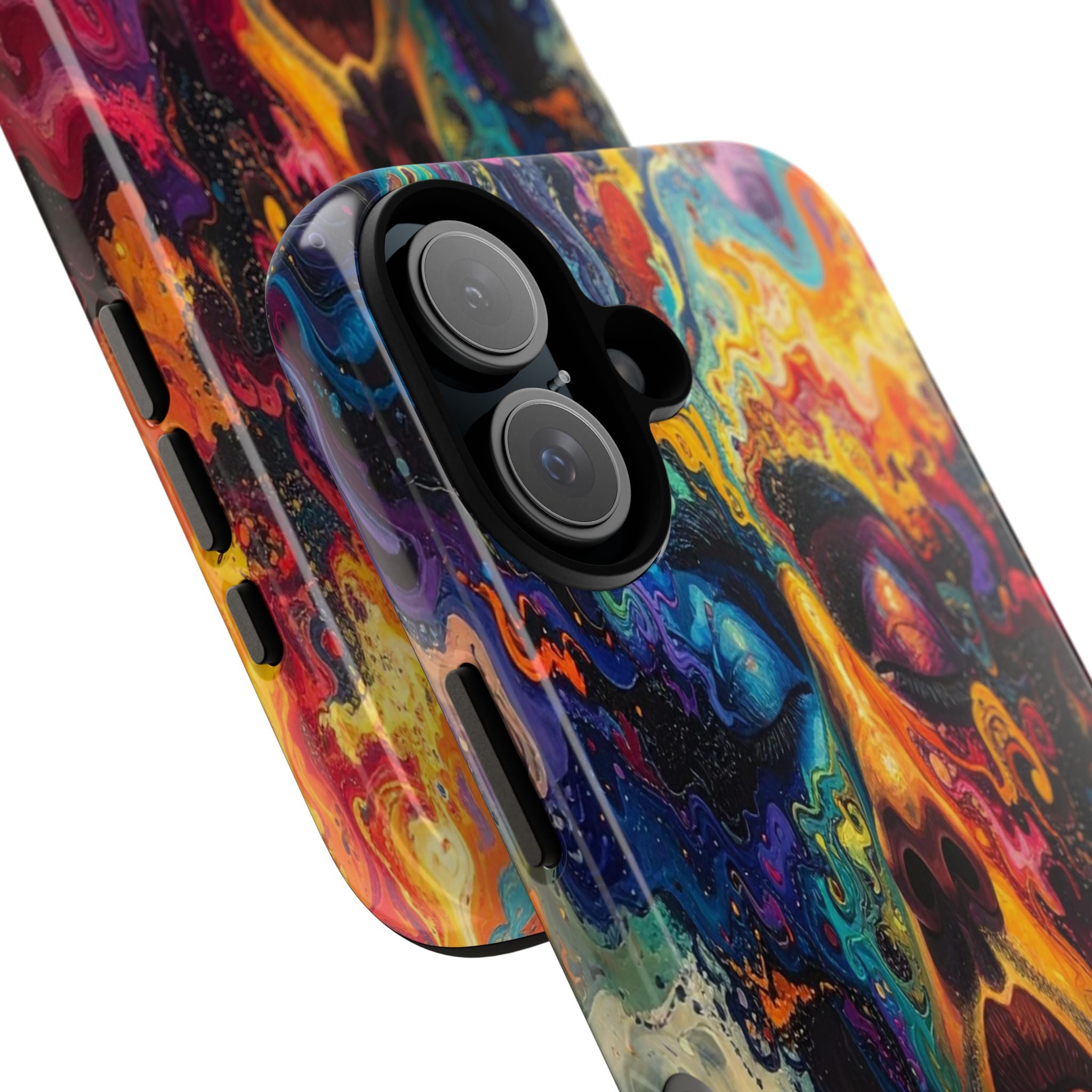 Psyche Unbound: Chromatic Consciousness, Digital Portrait Exploration - L’Art Suprême Phone Case