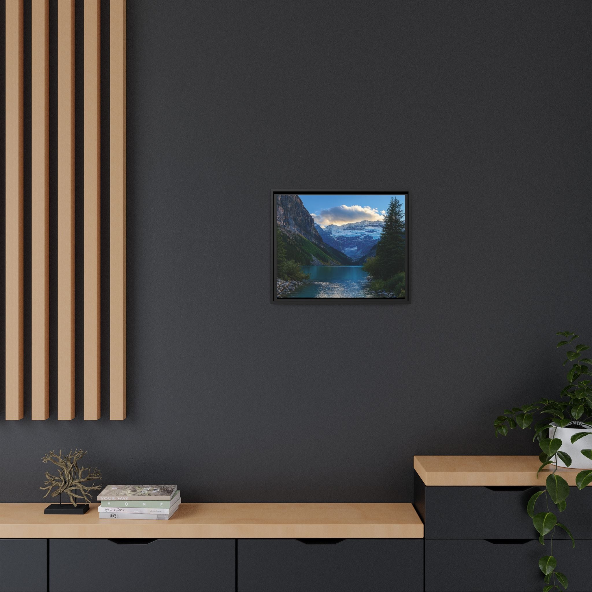 "Glacial Serenity" – Framed Canvas Print