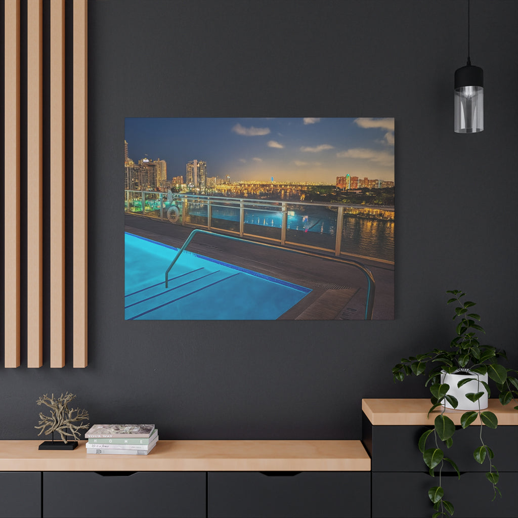 "Skyline Reflections" – Luxe Canvas Print