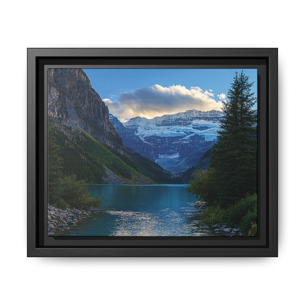 "Glacial Serenity" – Framed Canvas Print