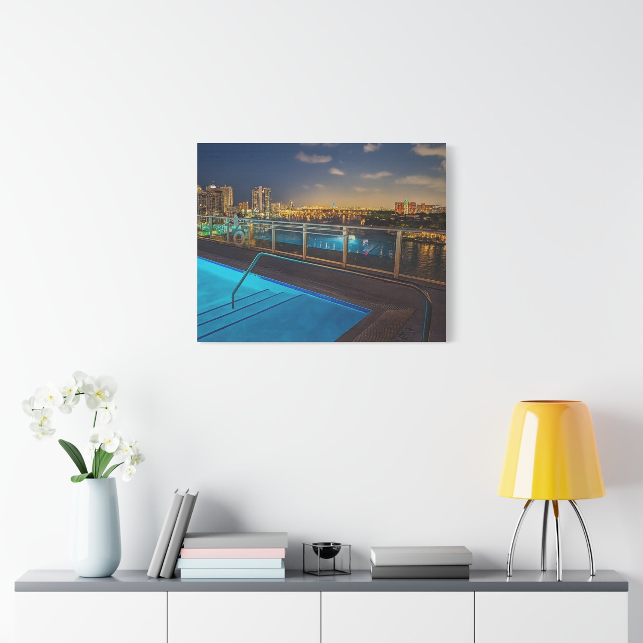 "Skyline Reflections" – Luxe Canvas Print