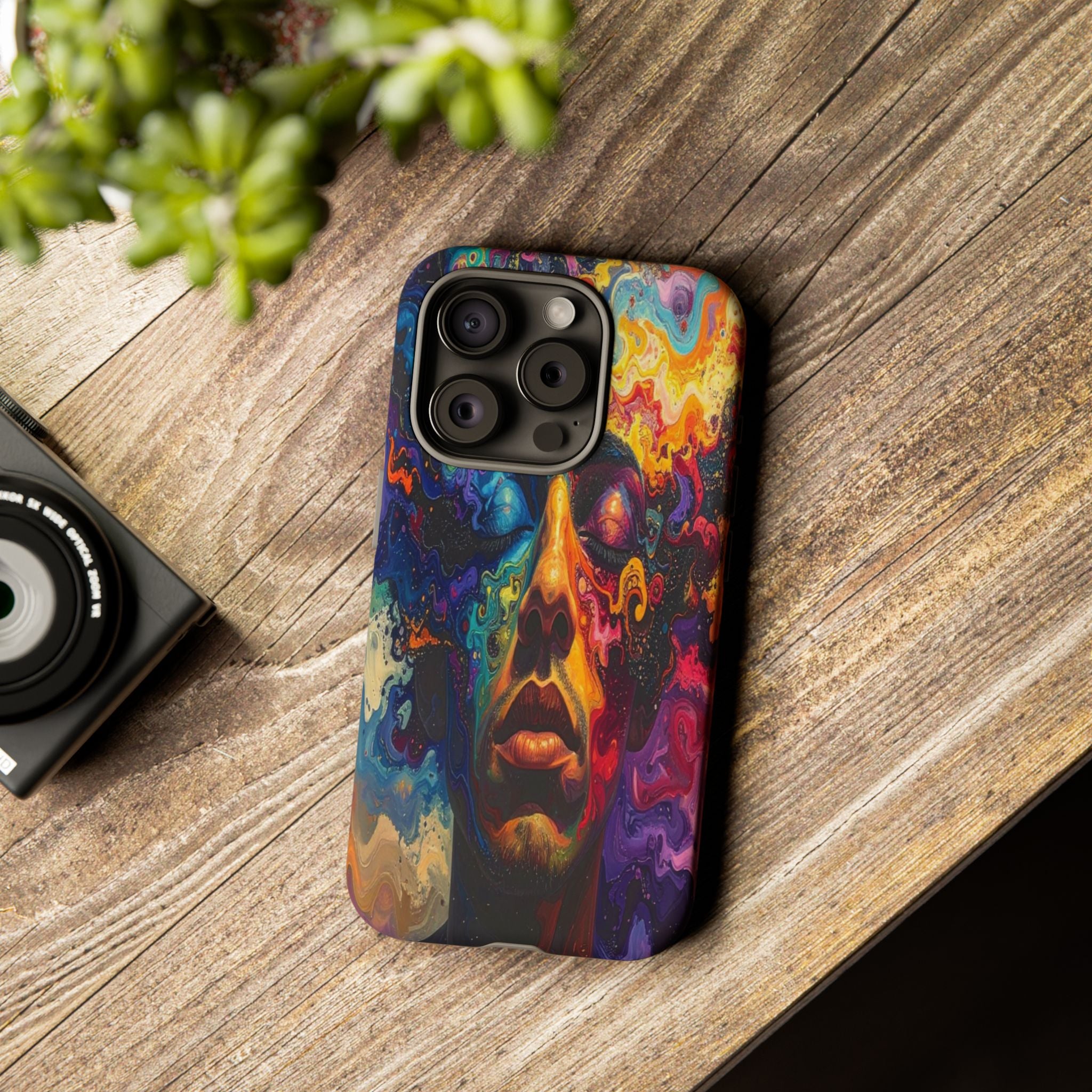 Psyche Unbound: Chromatic Consciousness, Digital Portrait Exploration - L’Art Suprême Phone Case