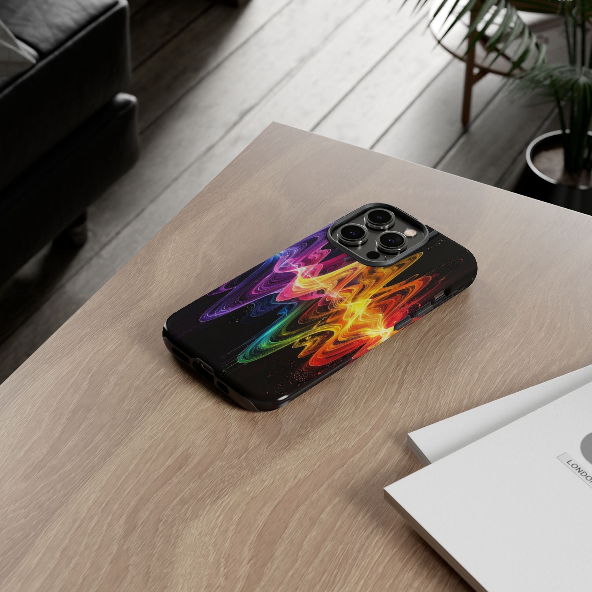 Resonant Spectrum: Digital Sound Wave Visualization, Chromatic Energy Flow - L’Art Suprême Phone Case