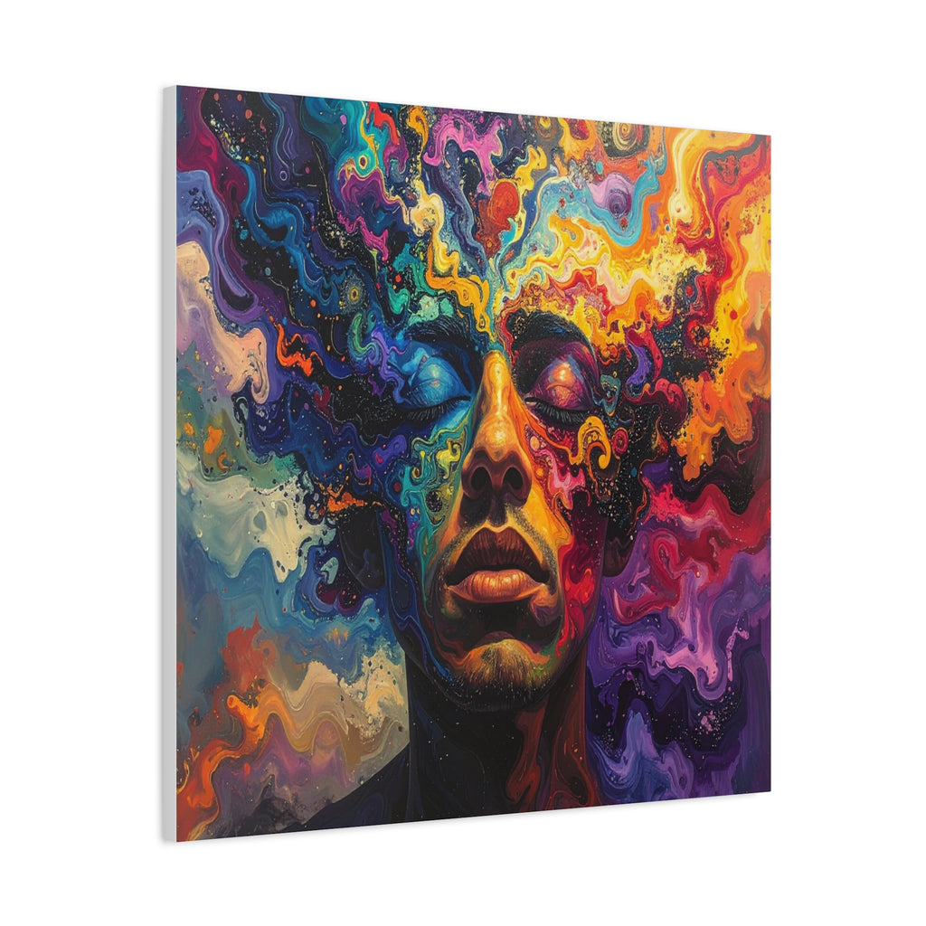Consciousness Unfolding: Psychedelic Inner Landscape, Fluid Abstract Meditation - L’Art Suprême Canvas