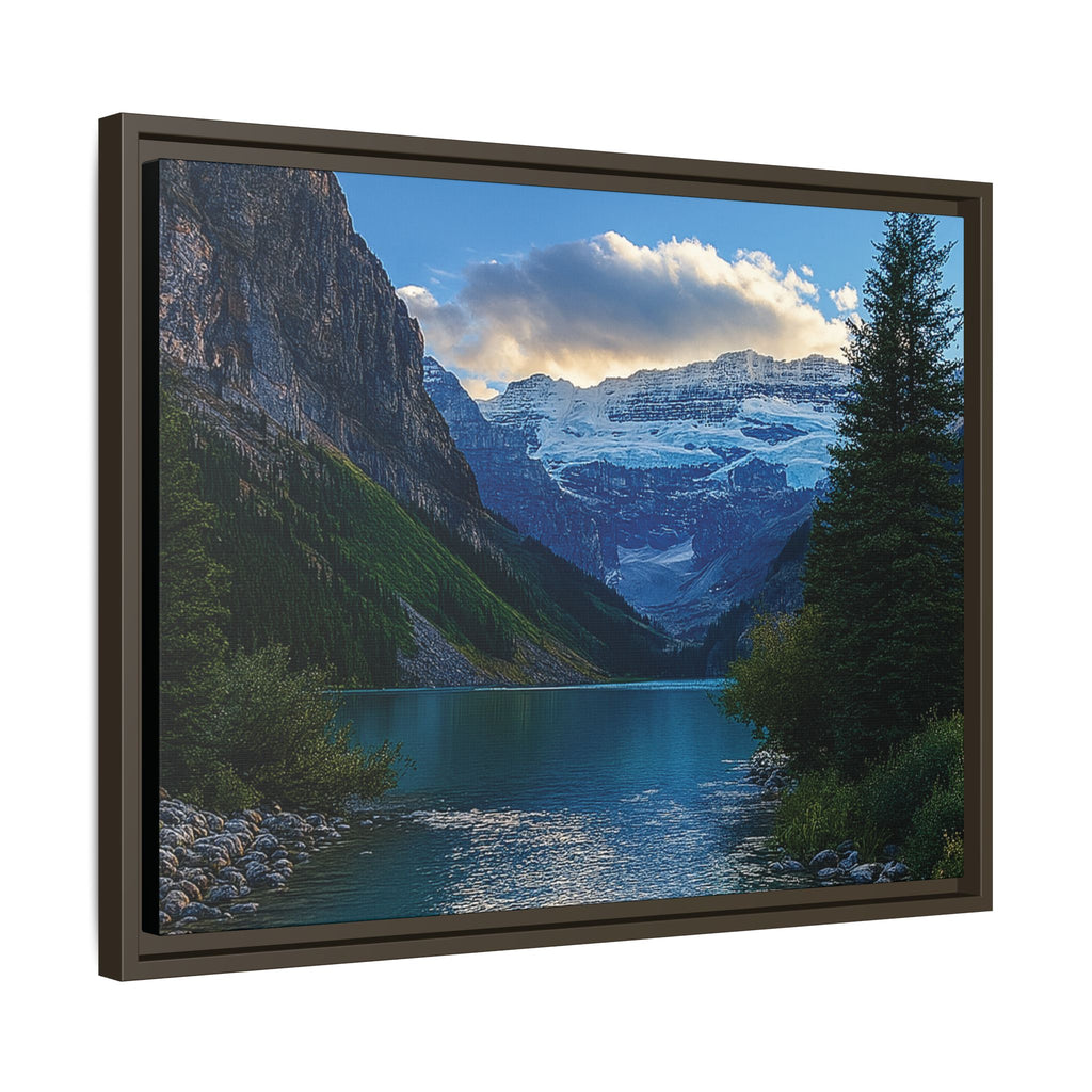 "Glacial Serenity" – Framed Canvas Print