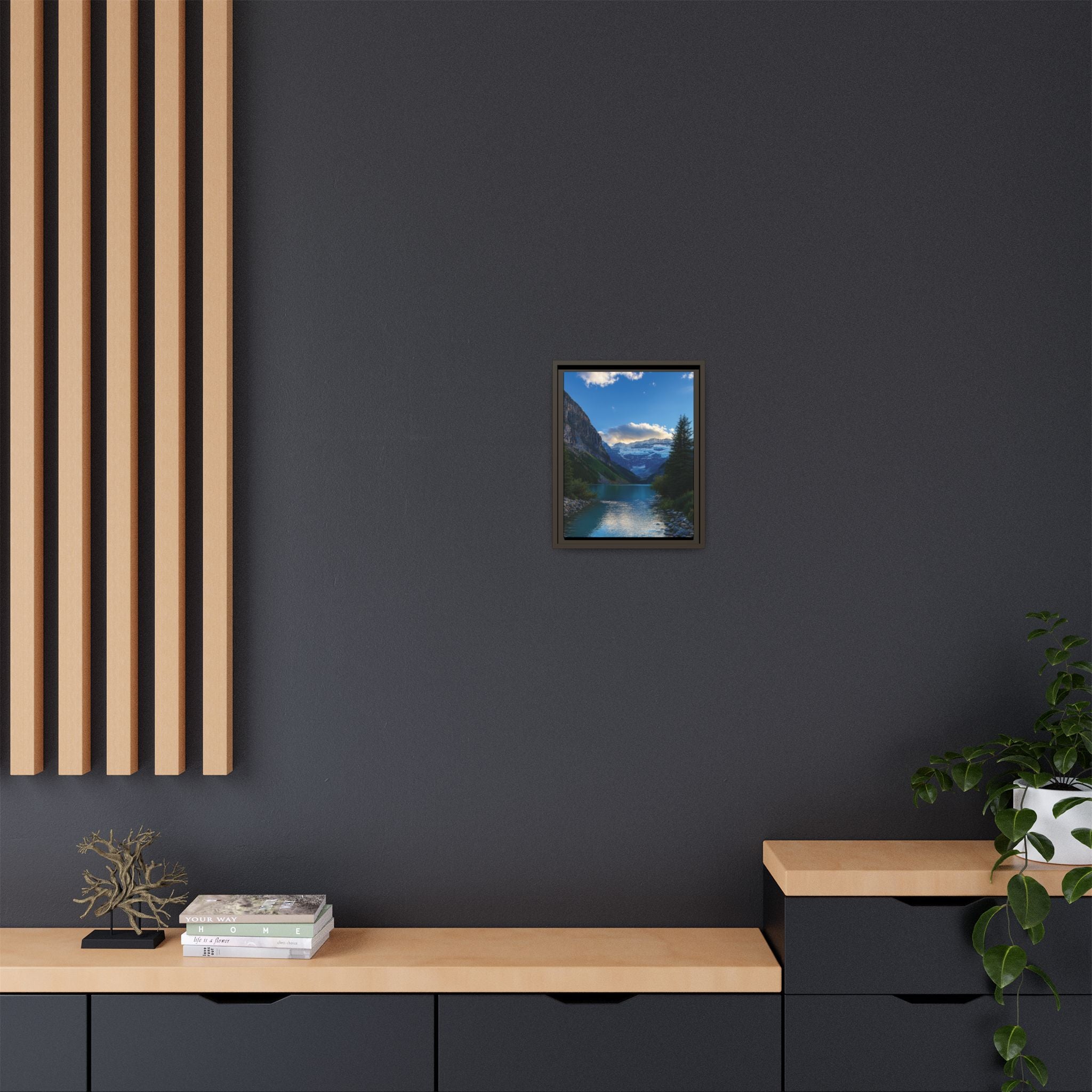 "Glacial Serenity" – Framed Canvas Print