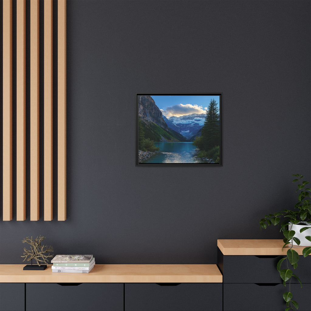 "Glacial Serenity" – Framed Canvas Print