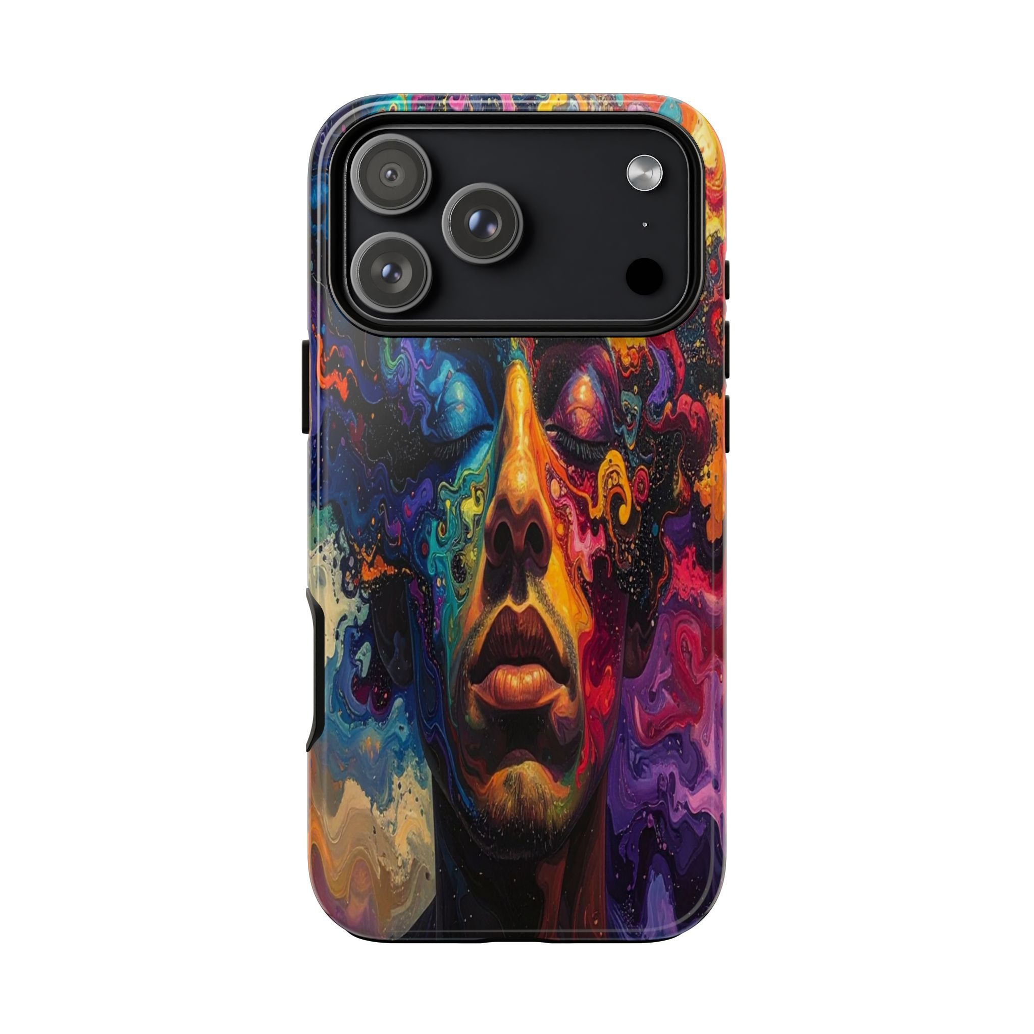 Psyche Unbound: Chromatic Consciousness, Digital Portrait Exploration - L’Art Suprême Phone Case