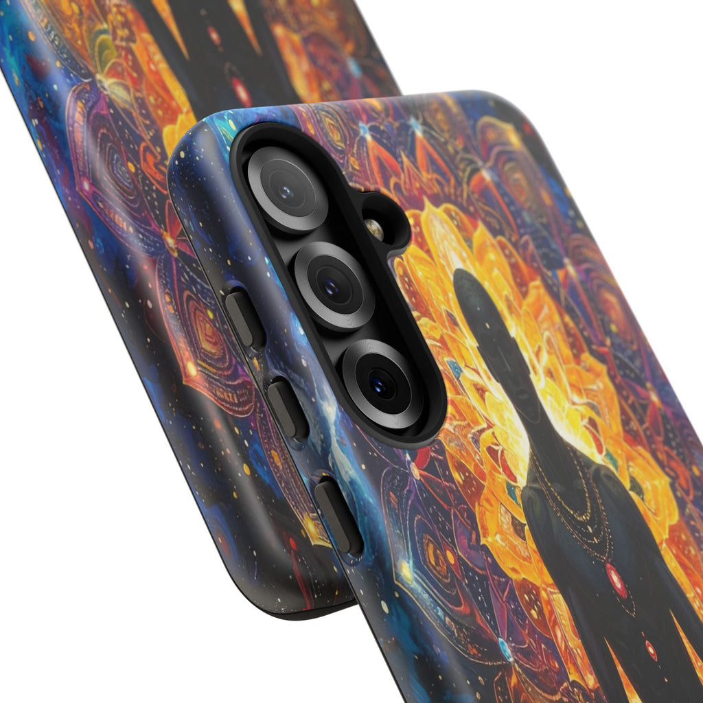 Cosmic Awakening: Spiritual Meditation Mandala, Chakra Energy Visualization - L’Art Suprême Phone Case
