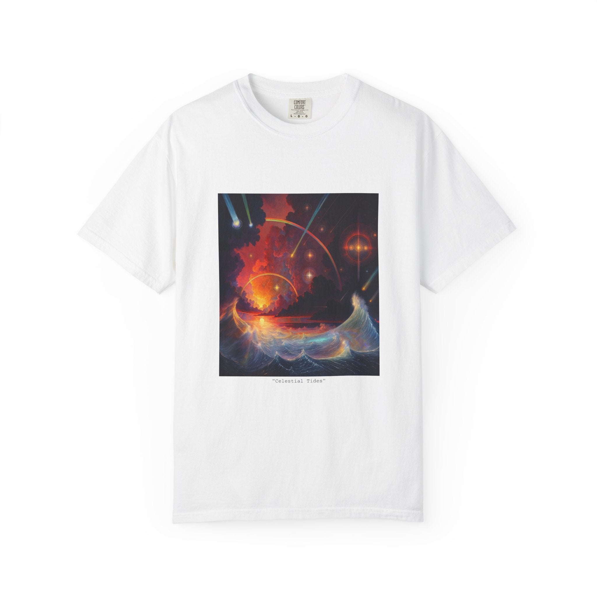 "Celestial Tides" – Garment-Dyed Unisex T-Shirt
