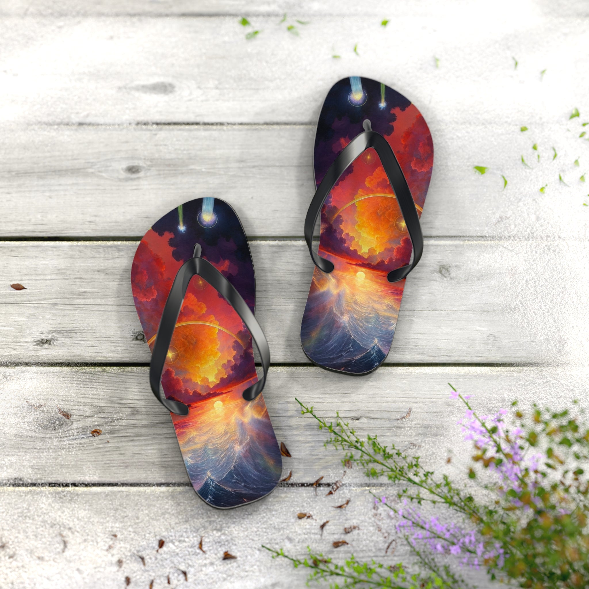 “Celestial Tides" – Premium Flip Flops