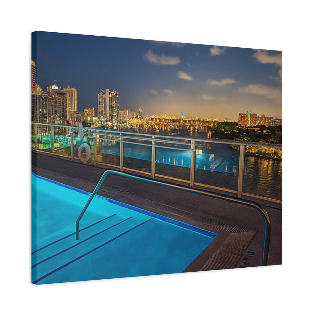 "Skyline Reflections" – Luxe Canvas Print