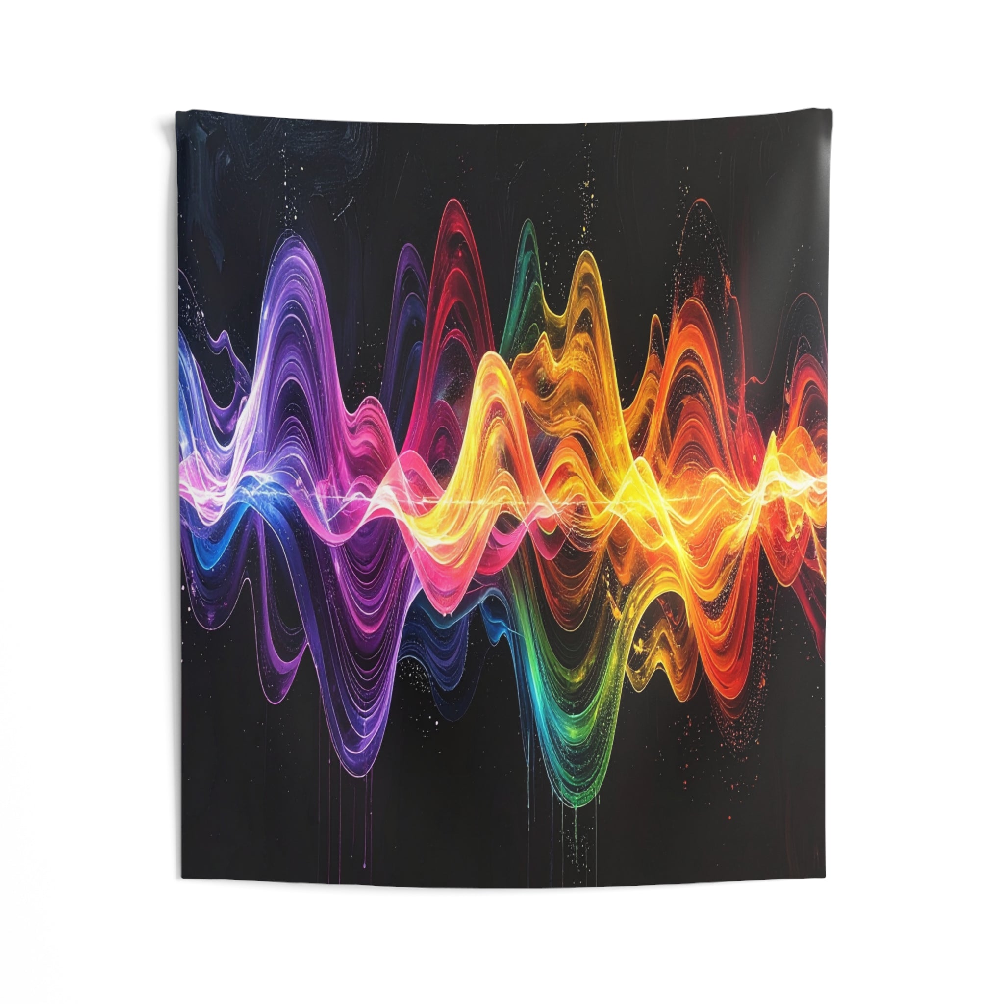 Quantum Symphony: Digital Wave Visualization, Spectrum of Energy - L'Art Tapestry