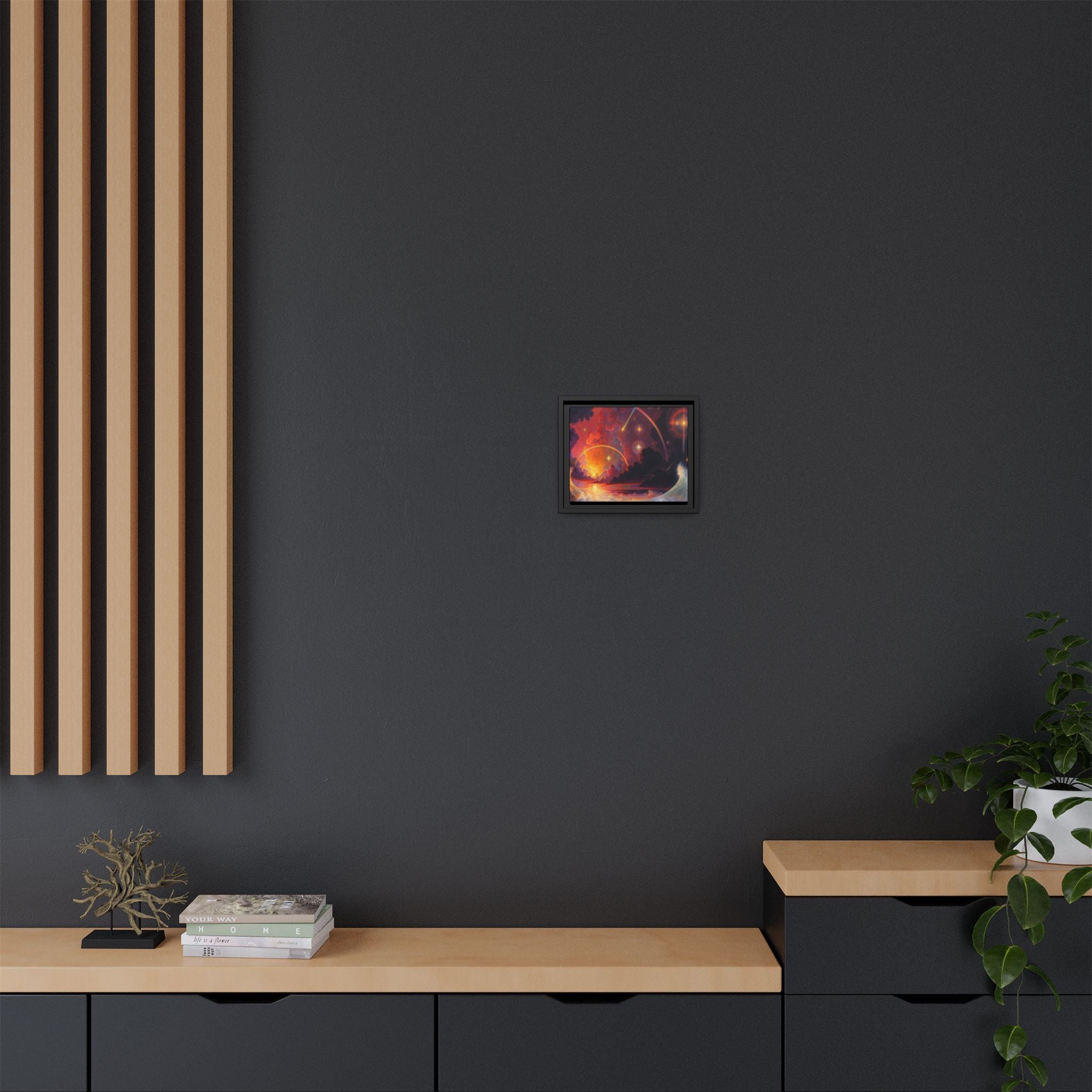 "Celestial Tides" – Framed Canvas Print