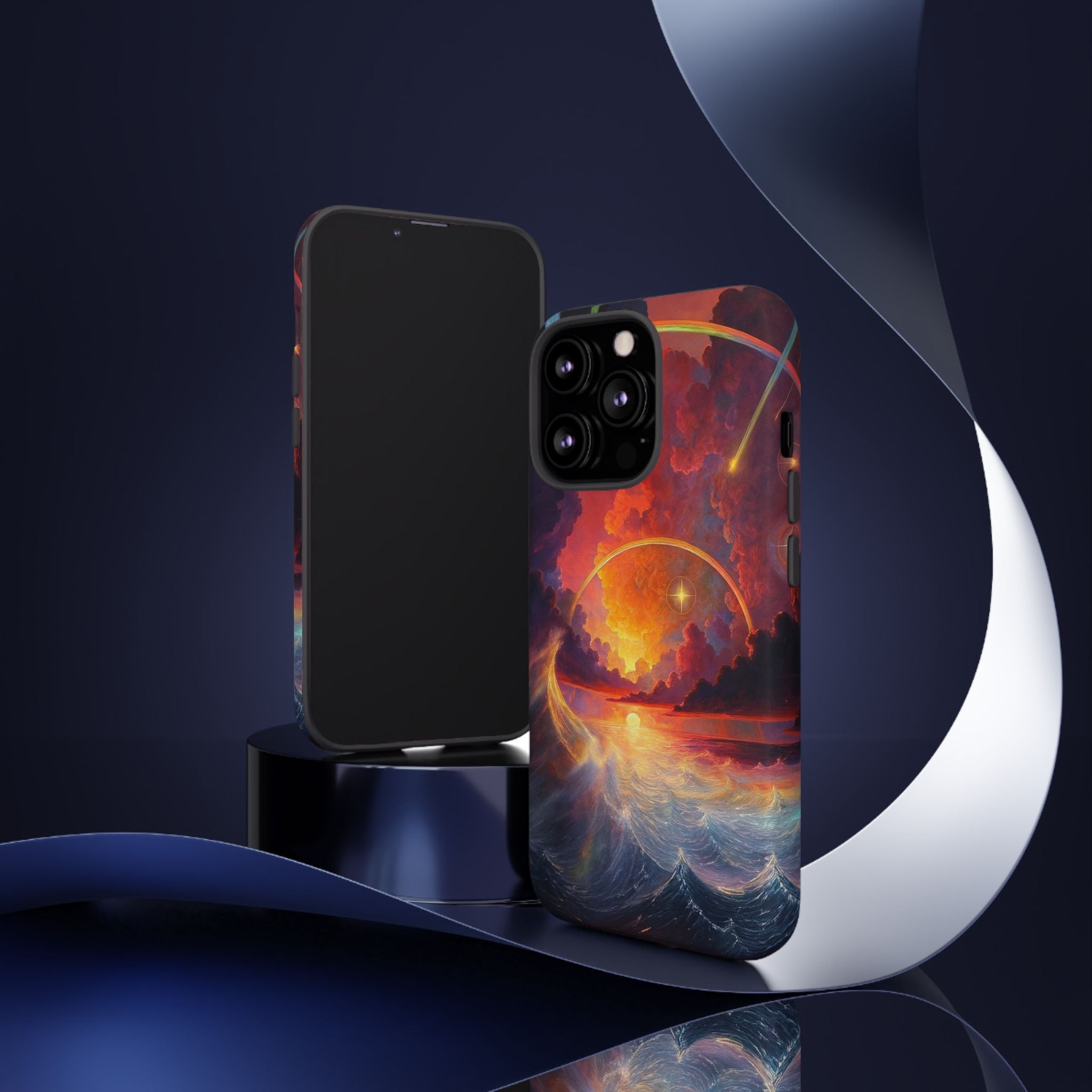 "Celestial Tides" – Printed Tough Phone Case