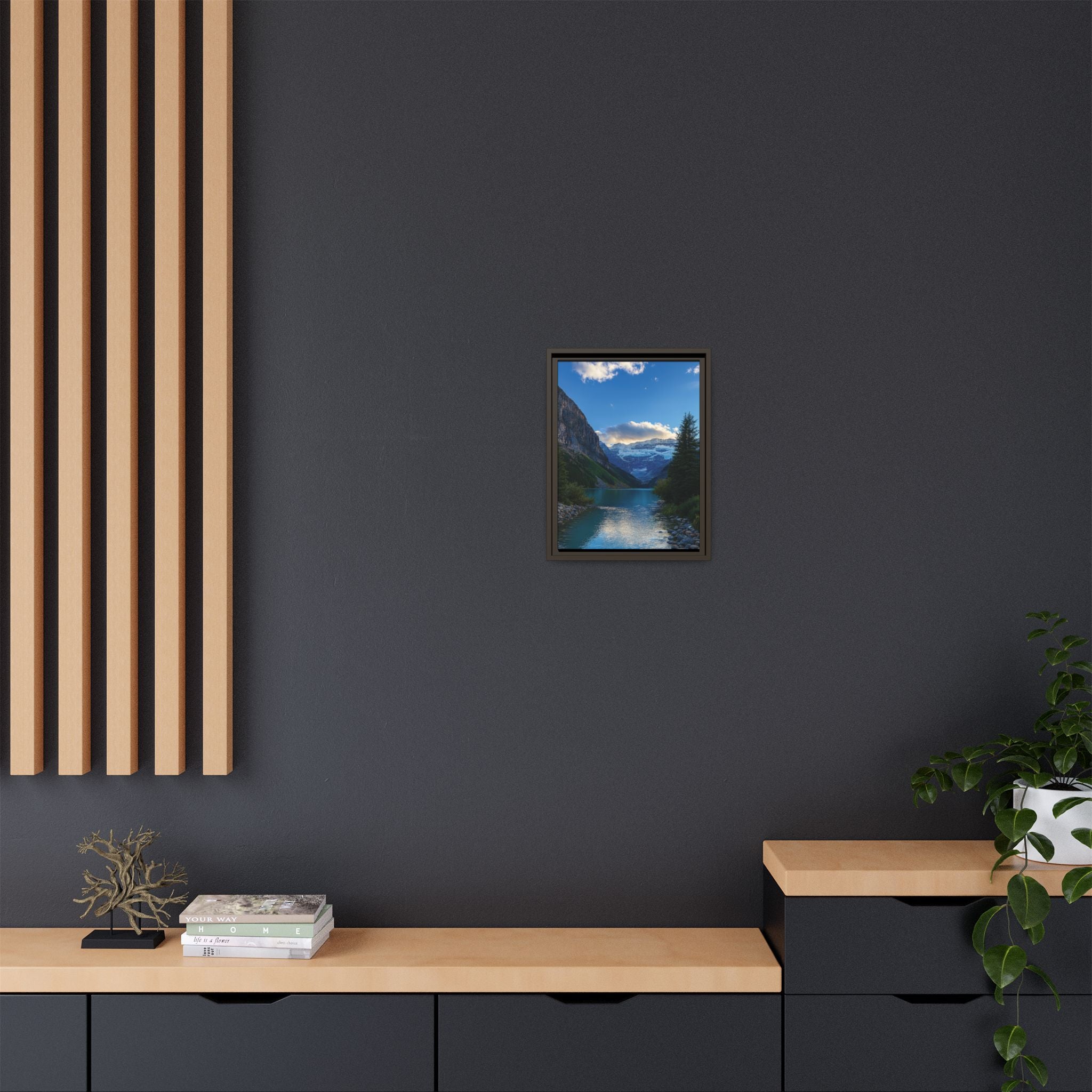 "Glacial Serenity" – Framed Canvas Print