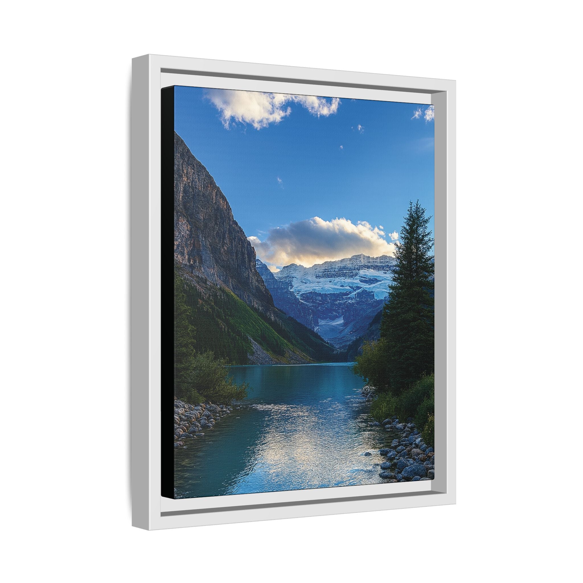 "Glacial Serenity" – Framed Canvas Print