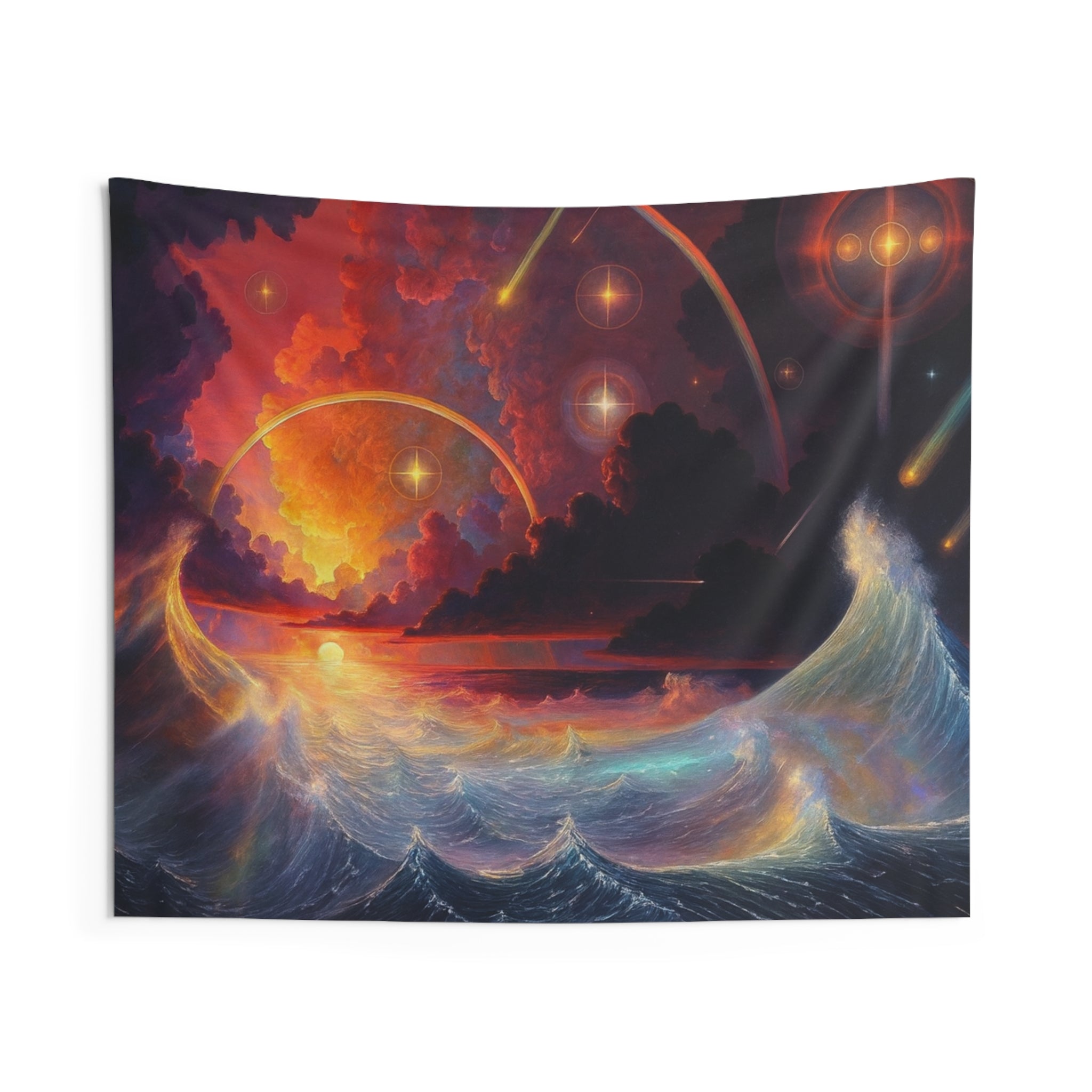"Celestial Tides" – Cosmic Wall Tapestry