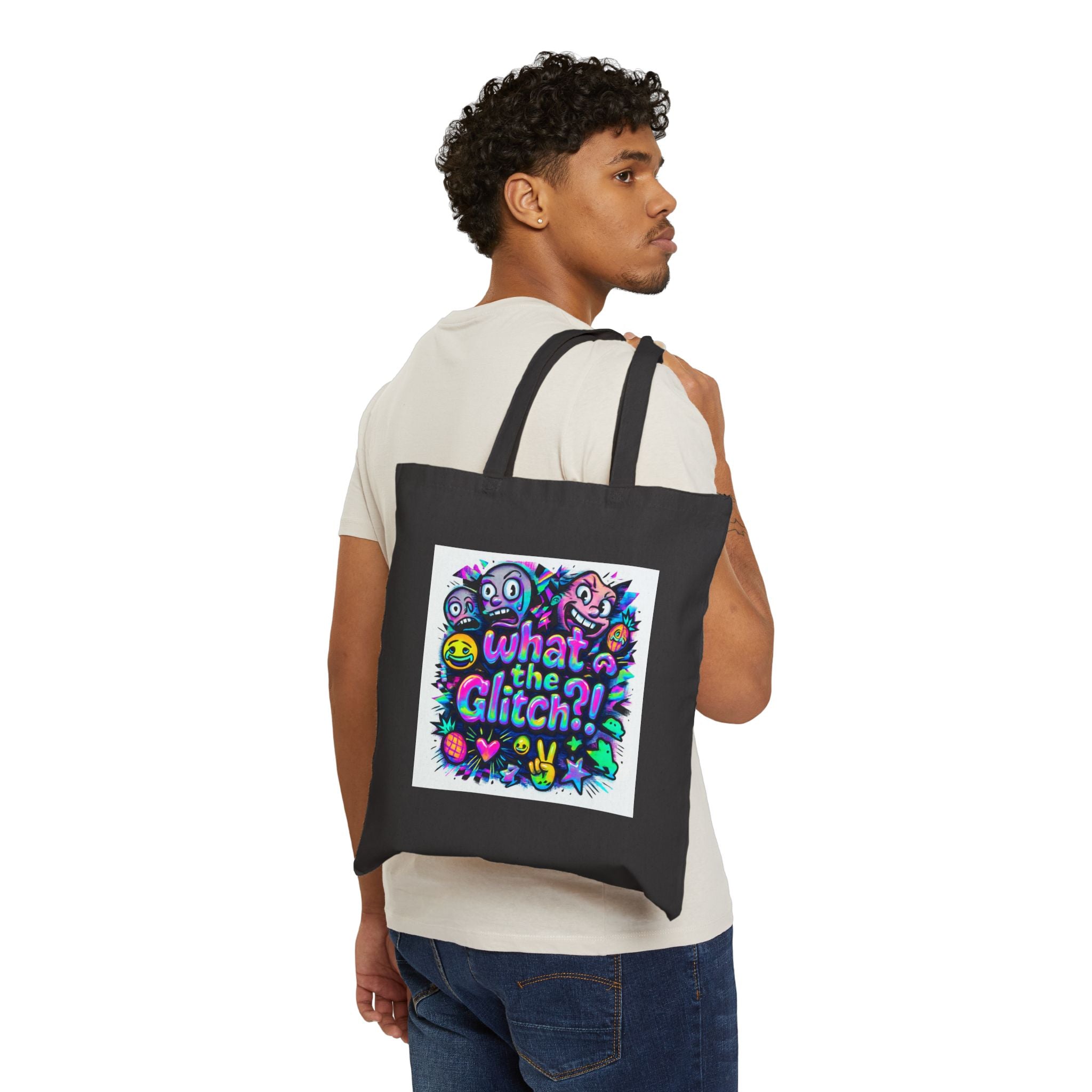 "What the Glitch" Cotton Tote Bag