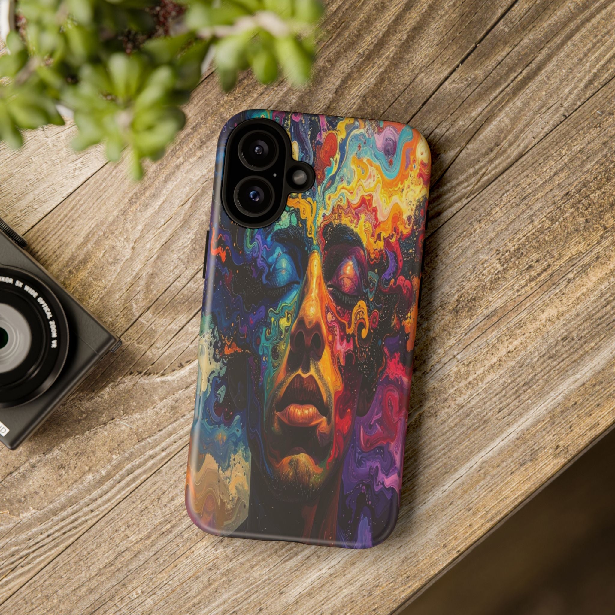 Psyche Unbound: Chromatic Consciousness, Digital Portrait Exploration - L’Art Suprême Phone Case