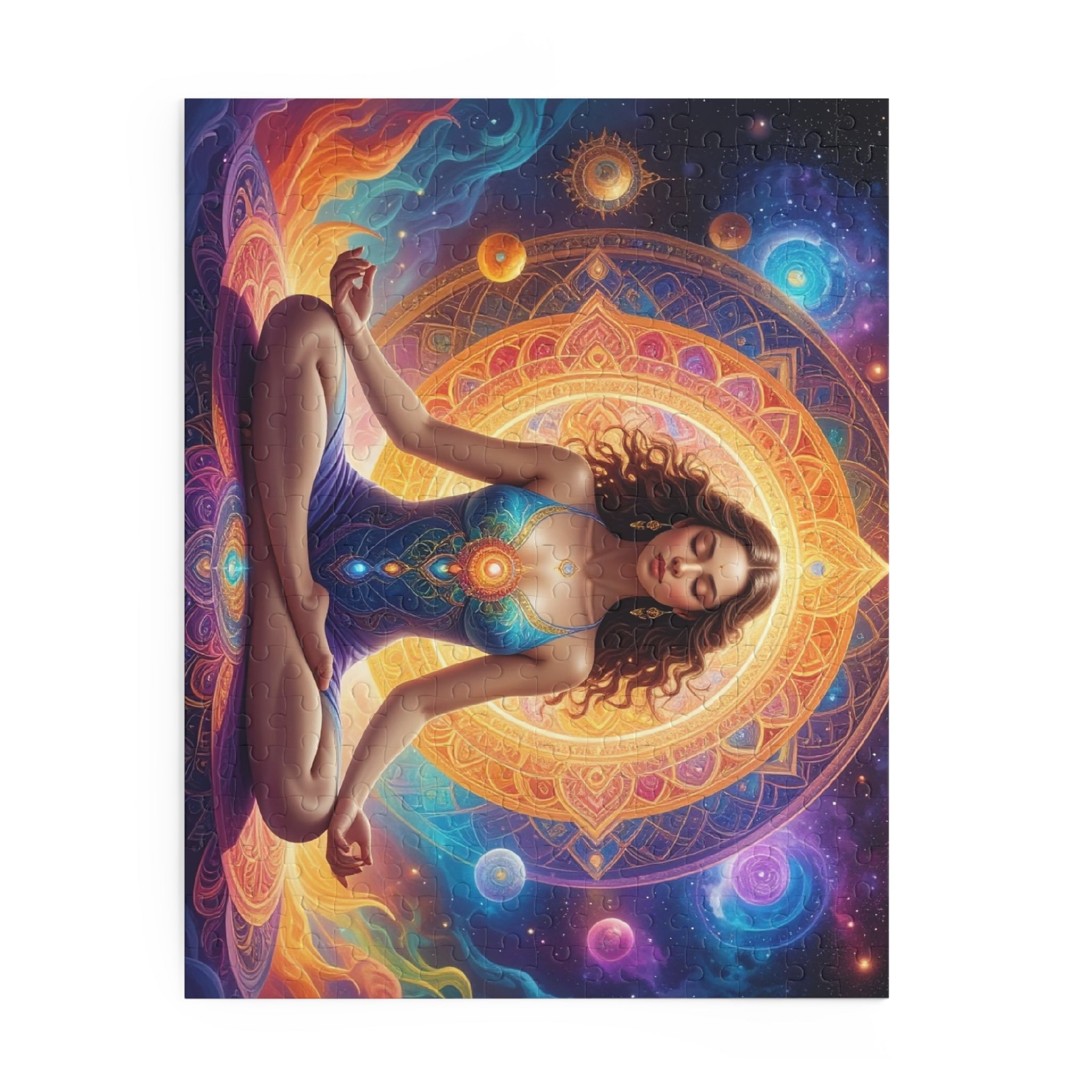 Celestial Meditation: Cosmic Spiritual Journey, Digital Mandala Fantasy Art -  L'Art Puzzle
