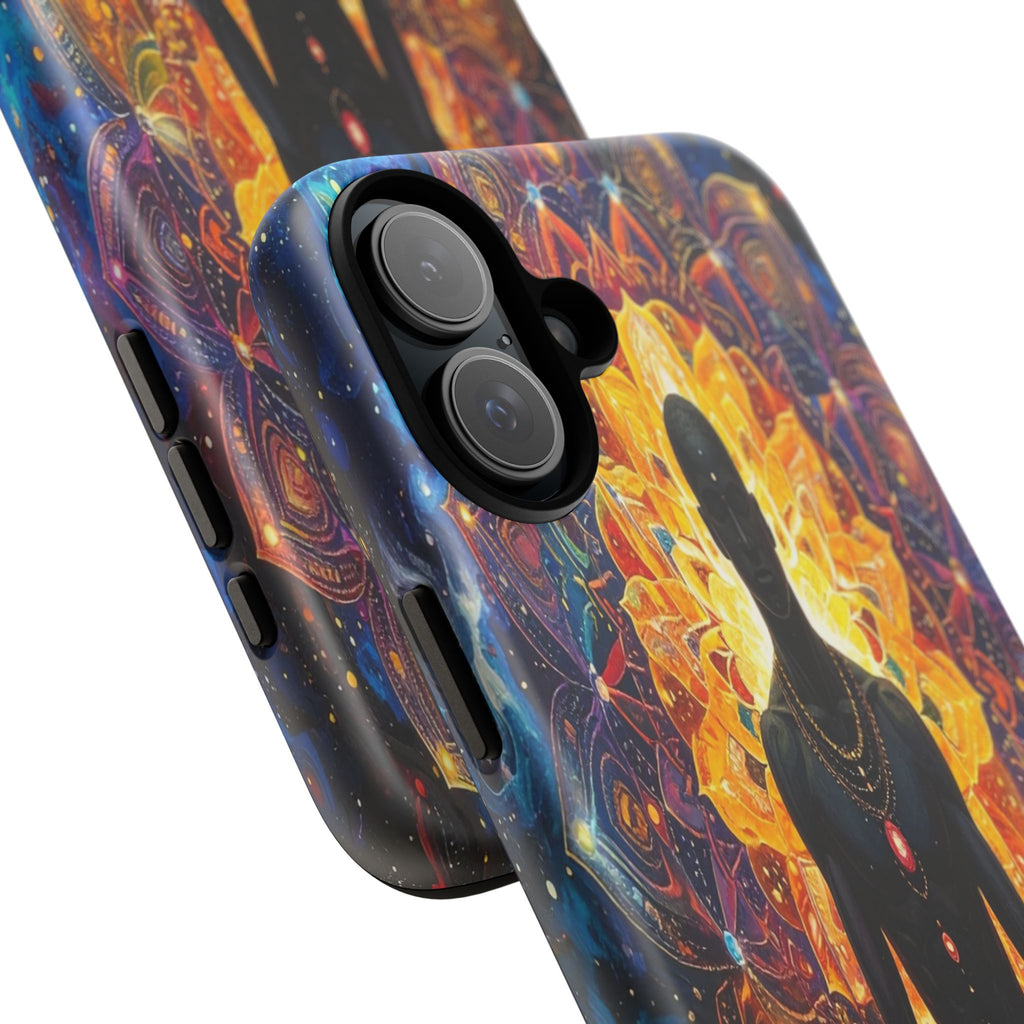 Cosmic Awakening: Spiritual Meditation Mandala, Chakra Energy Visualization - L’Art Suprême Phone Case