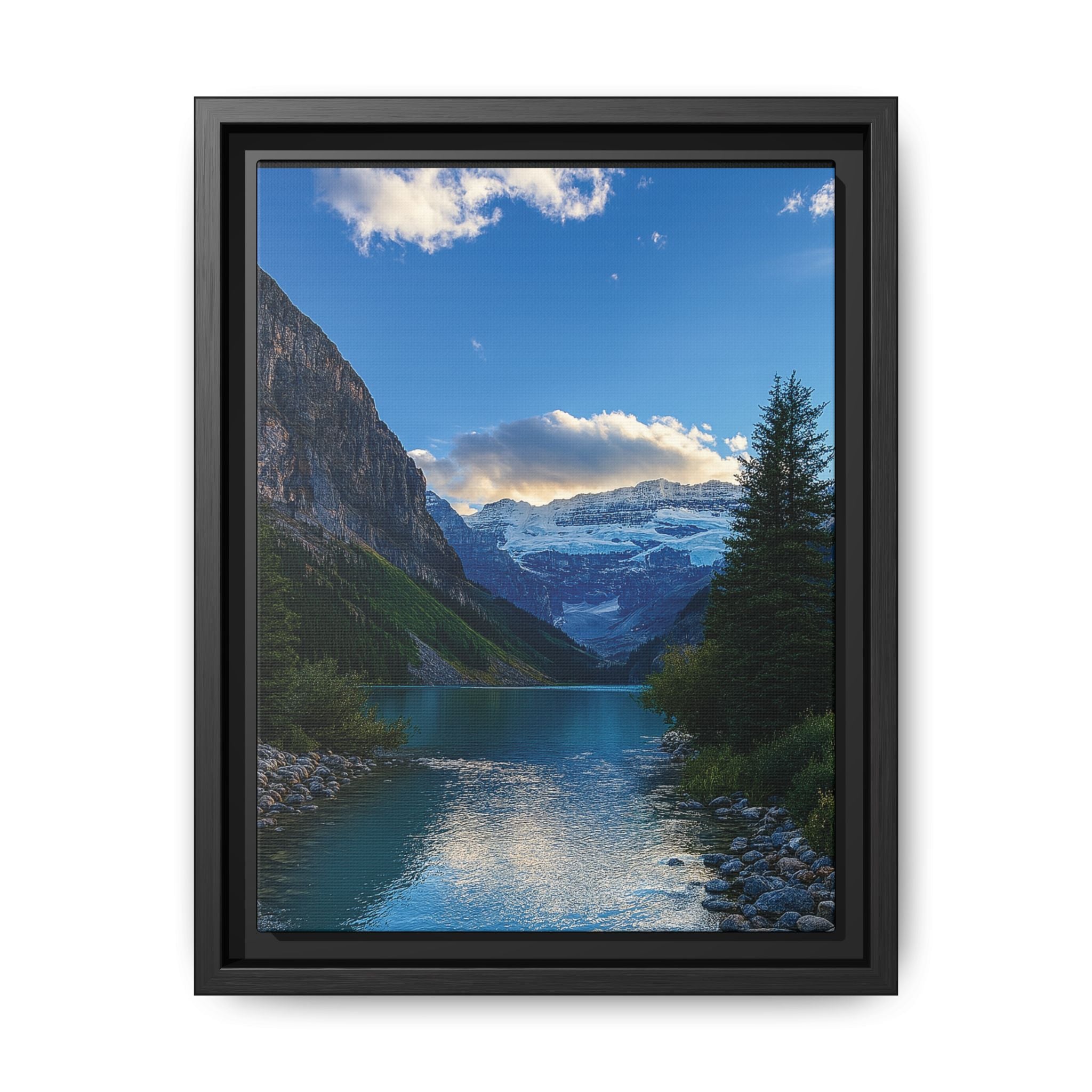 "Glacial Serenity" – Framed Canvas Print