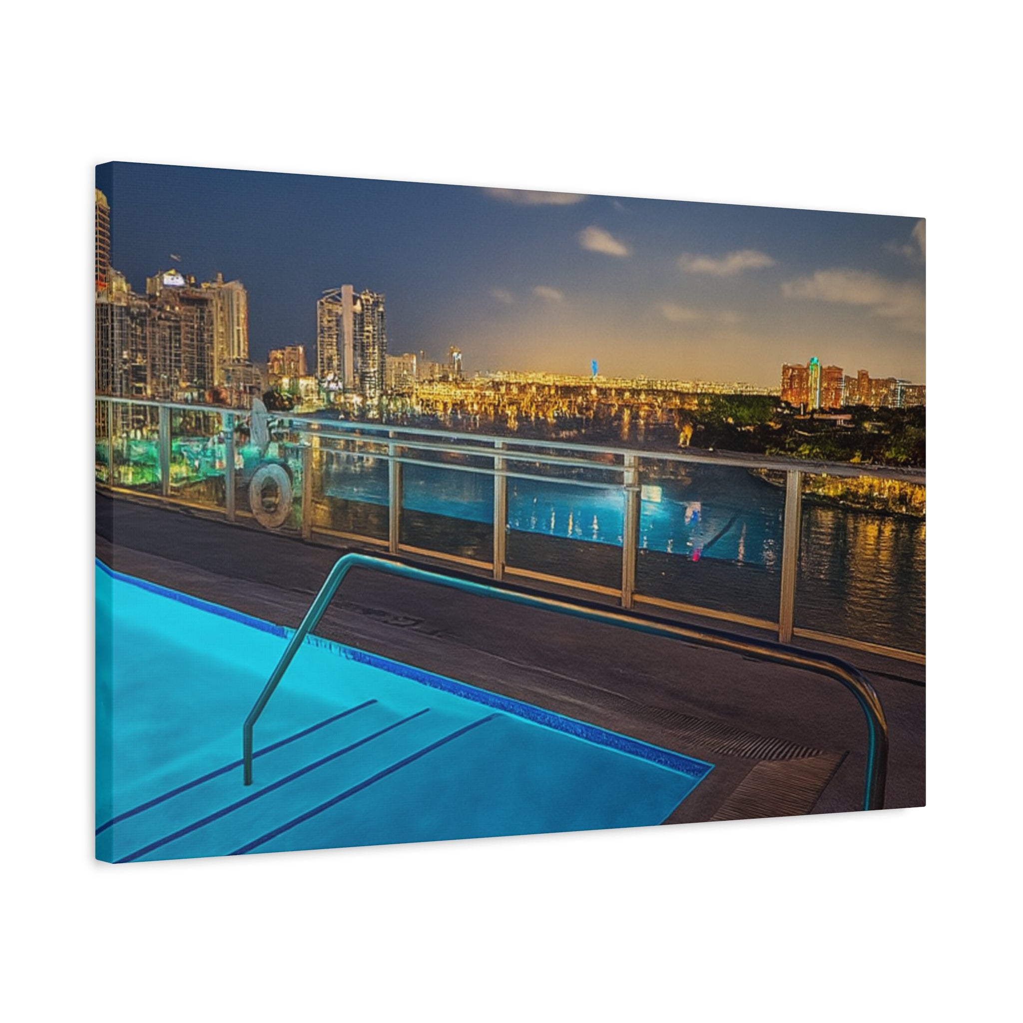 "Skyline Reflections" – Luxe Canvas Print