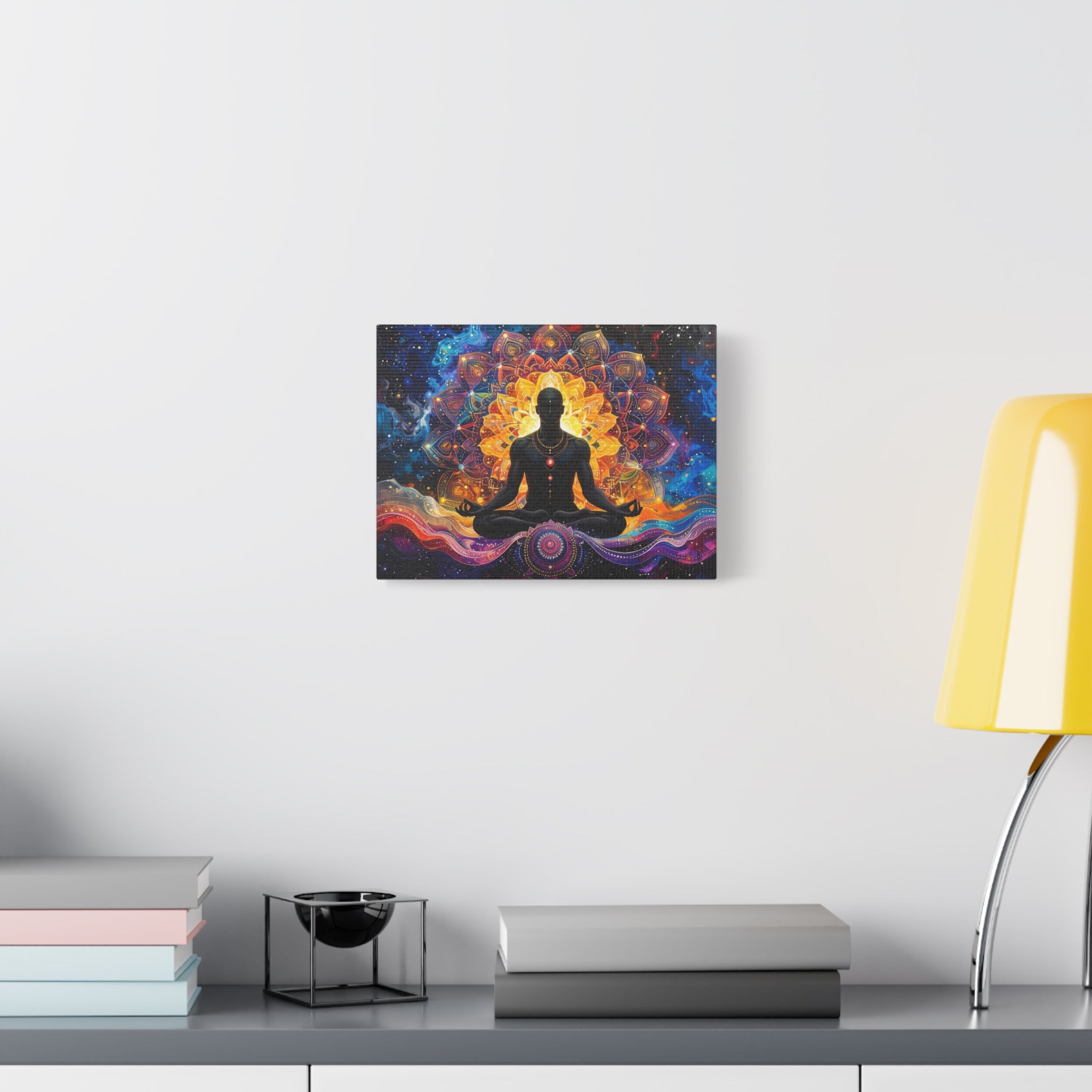 Cosmic Meditation: Spiritual Awakening through Mandala Art, Transcendent Chakra Visualization - L’Art Suprême Canvas