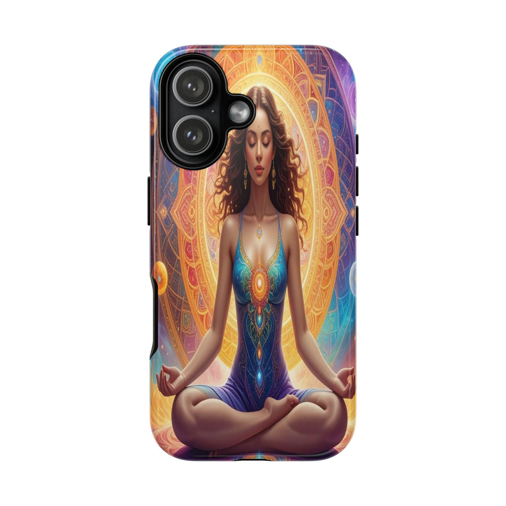 Cosmic Awakening: Spiritual Meditation Mandala, Celestial Energy Visualization - L’Art Suprême Phone Case