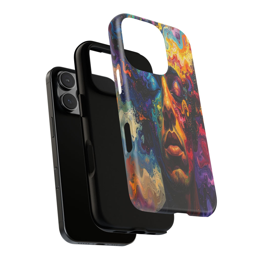 Psyche Unbound: Chromatic Consciousness, Digital Portrait Exploration - L’Art Suprême Phone Case