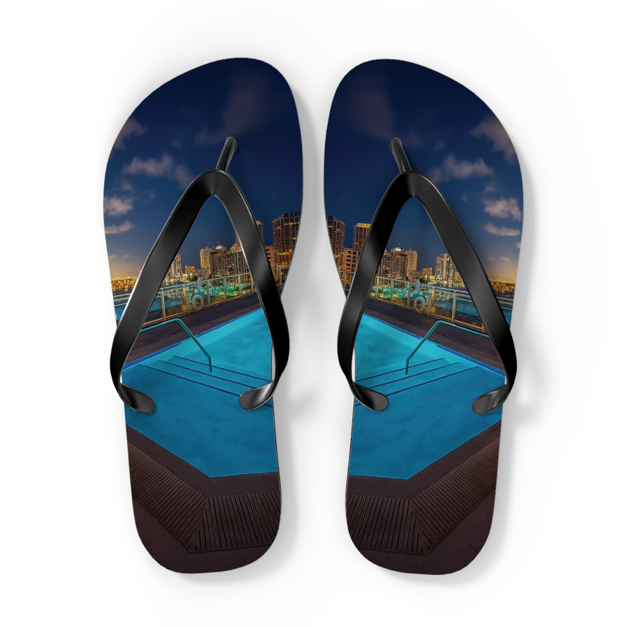 “Skyline Reflections" – Premium Flip Flops