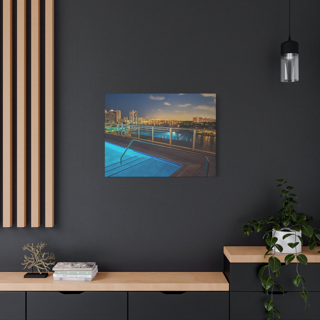 "Skyline Reflections" – Luxe Canvas Print
