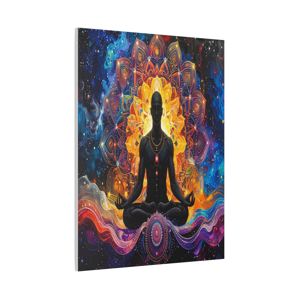 Cosmic Meditation: Spiritual Awakening through Mandala Art, Transcendent Chakra Visualization - L’Art Suprême Canvas