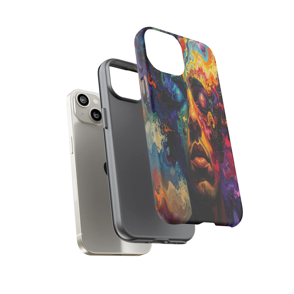 Psyche Unbound: Chromatic Consciousness, Digital Portrait Exploration - L’Art Suprême Phone Case