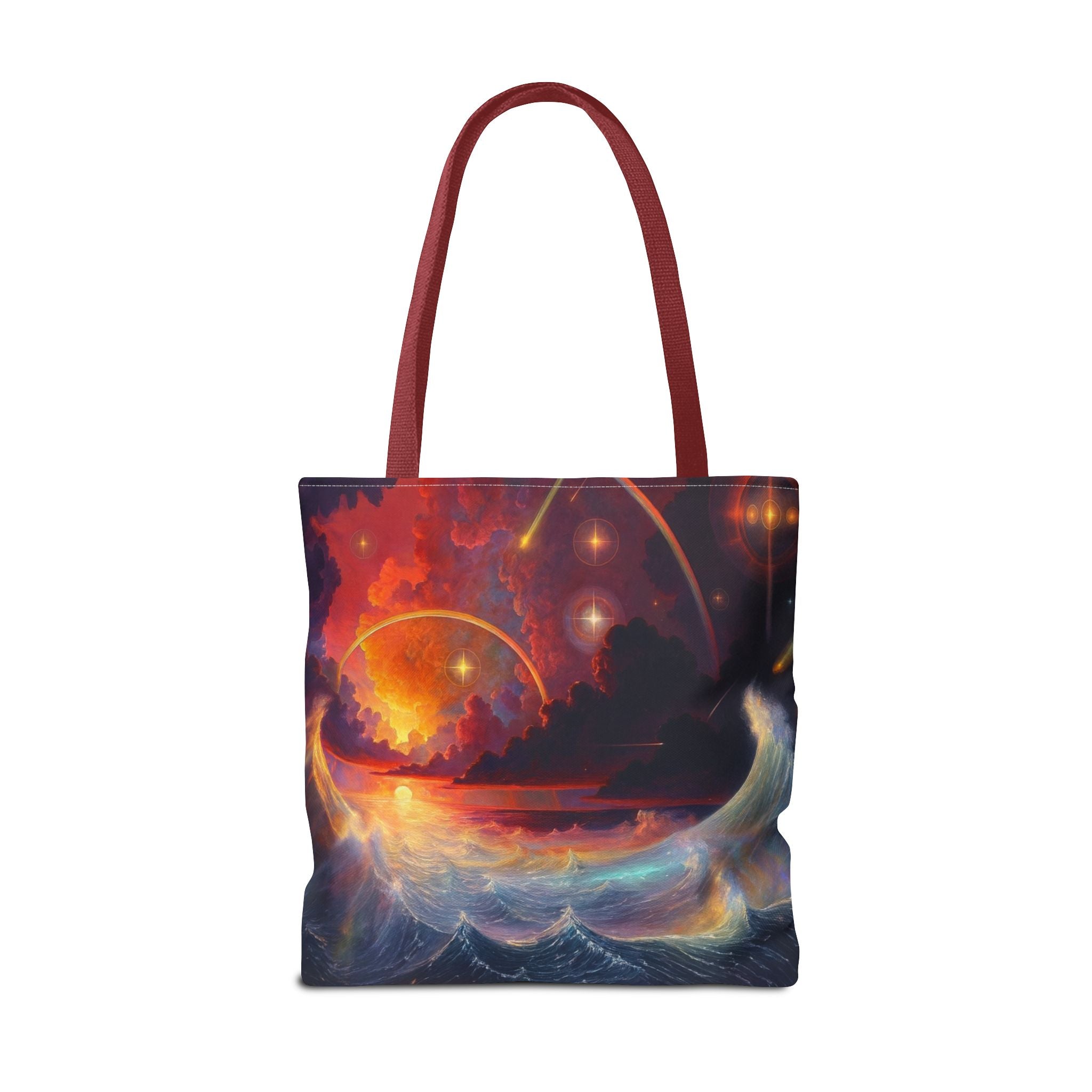 “Celestial Tides” – Cosmic Chaos x Ocean Calm Tote